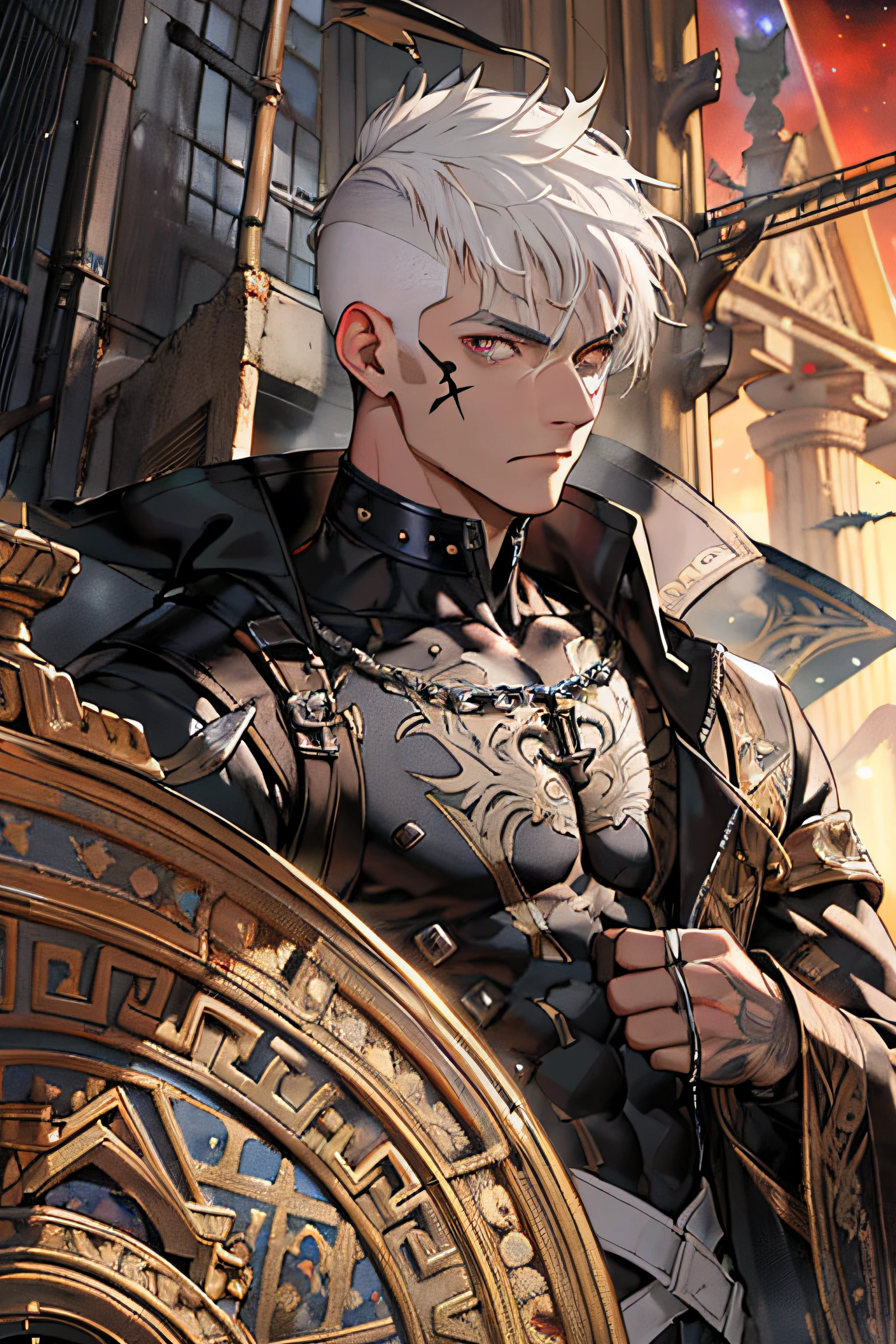 crimson-colored eyes, highly detailed