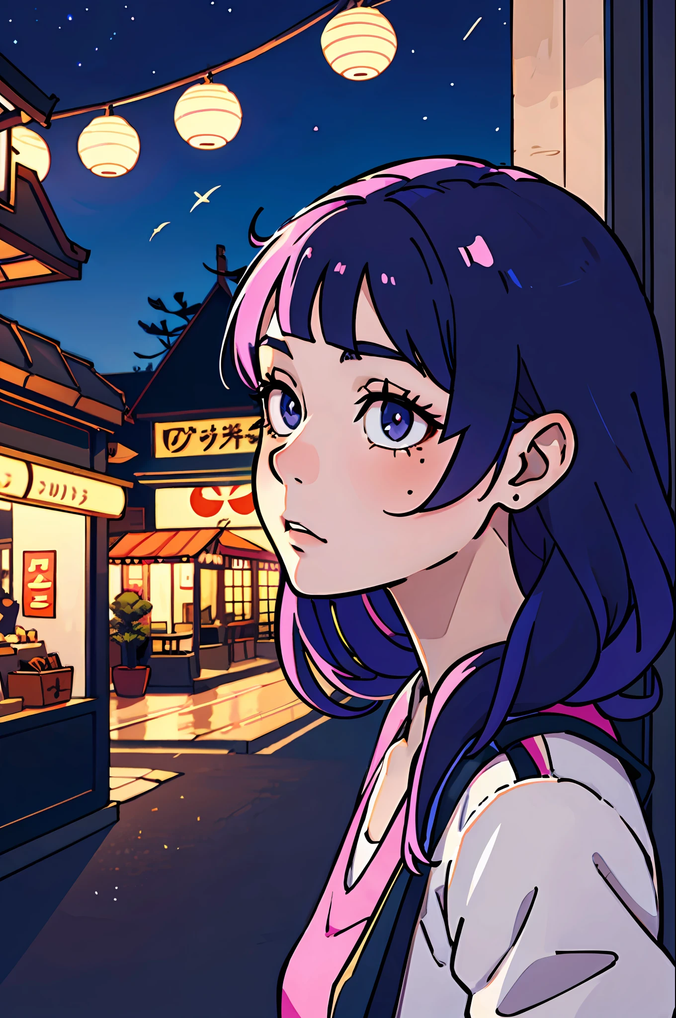 (best-quality:0.8),
(best-quality:0.8), perfect anime illustration, extreme closeup portrait of a pretty woman walking through the city, night