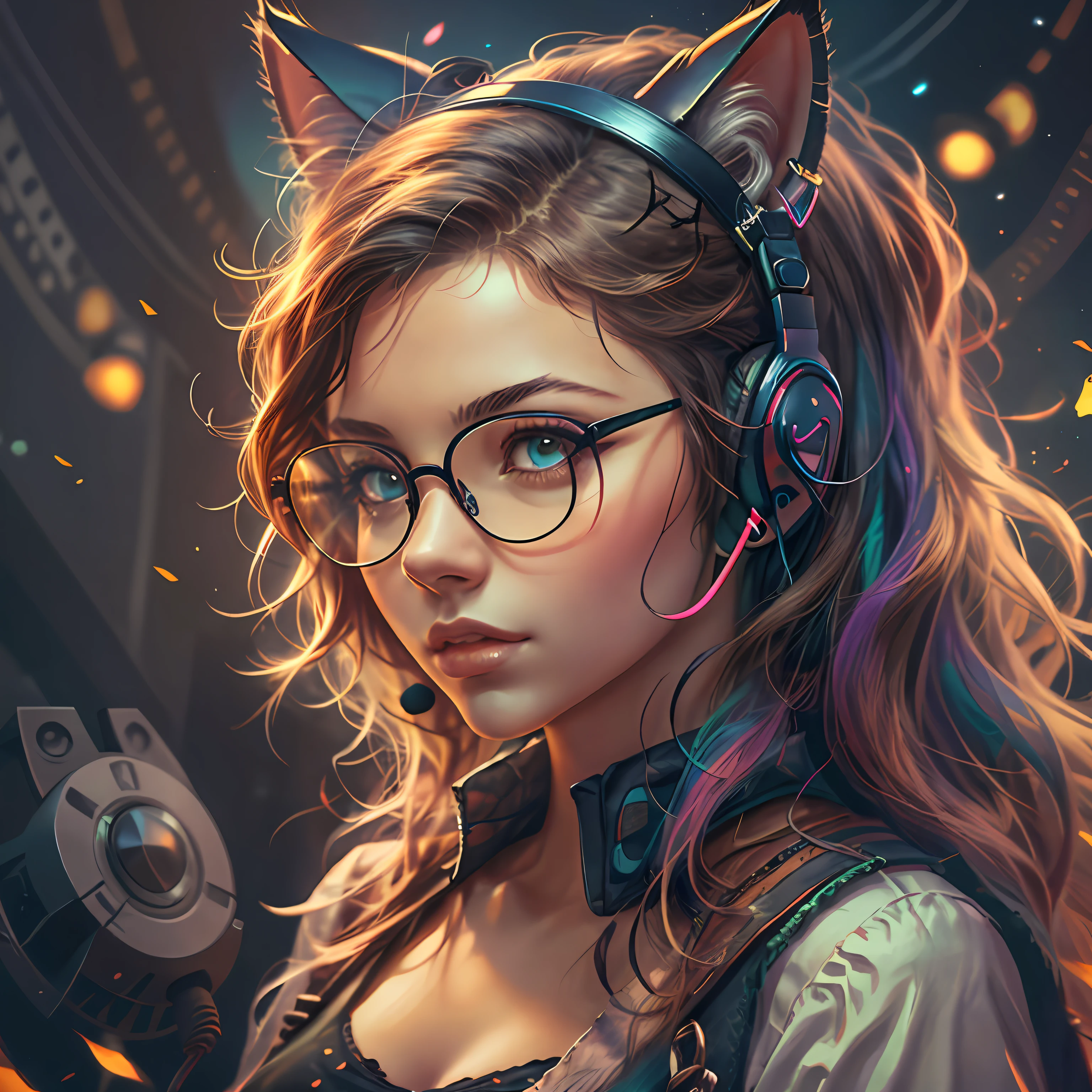 cat with headset in ears, glasses, music,
yang08k, photography, beautiful, black background, colorful, realistic,
masterpieces, high quality, best quality, official art, beautiful and aesthetic,