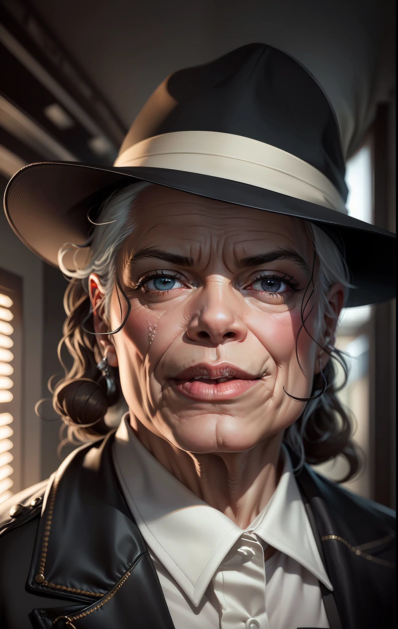 Michael Jackson, elderly,60 years, photorealistic, 4k,ultra-detailed, studio lighting,