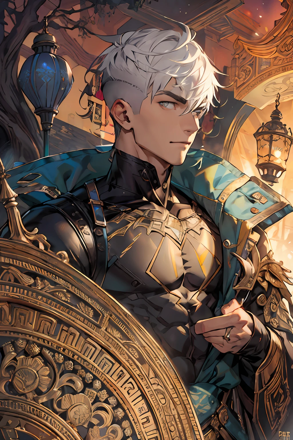 young man with handsome features