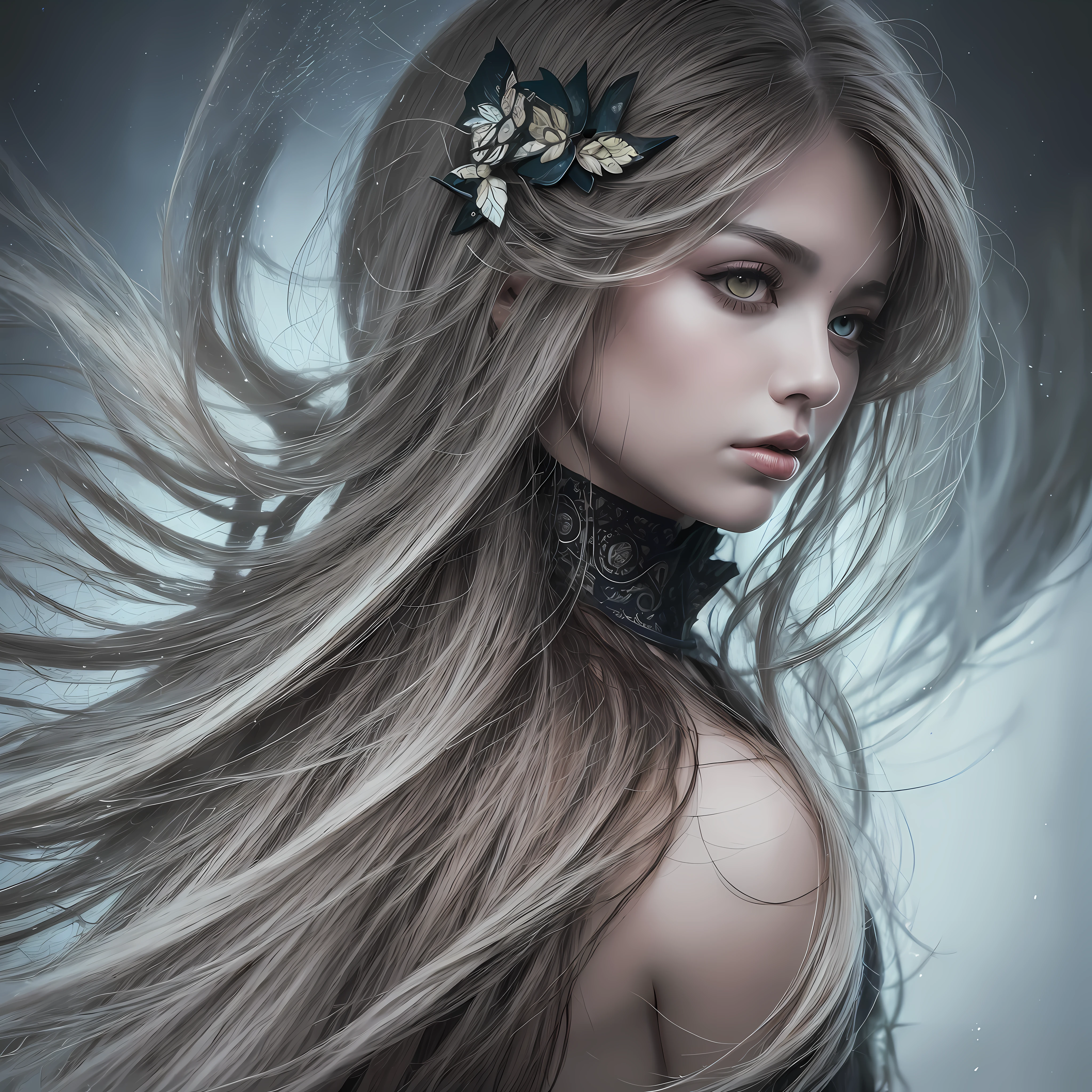 Dark throne, dark light, dark environment, dark masterpiece, young, full body size, oriental fantasy theme, crimson eyes, vertical pupils, underworld, long gray hair, cold look, tattoos, dark and light clothes, pale skin, color gradation, dark illustration, the person in the middle, extreme quality, radiant face, extremely detailed, ultra detailed, ultra hd 8k, ultra digitality, mythical, dark ray, conceptual art portrait by Greg Rutkowski, Germanic art, hyper-detailed, intricately detailed gothic art, dark gothic fantasy style, triadic colors, fantastic, intricate detail, initial screen, complementary colors, fantasy concept art, 8k resolution, gothic masterpiece deviantart, oil painting, heavy strokes, soft lighting, film photography, photography, film grain, Anna Dittmann, hyperrealism, drip