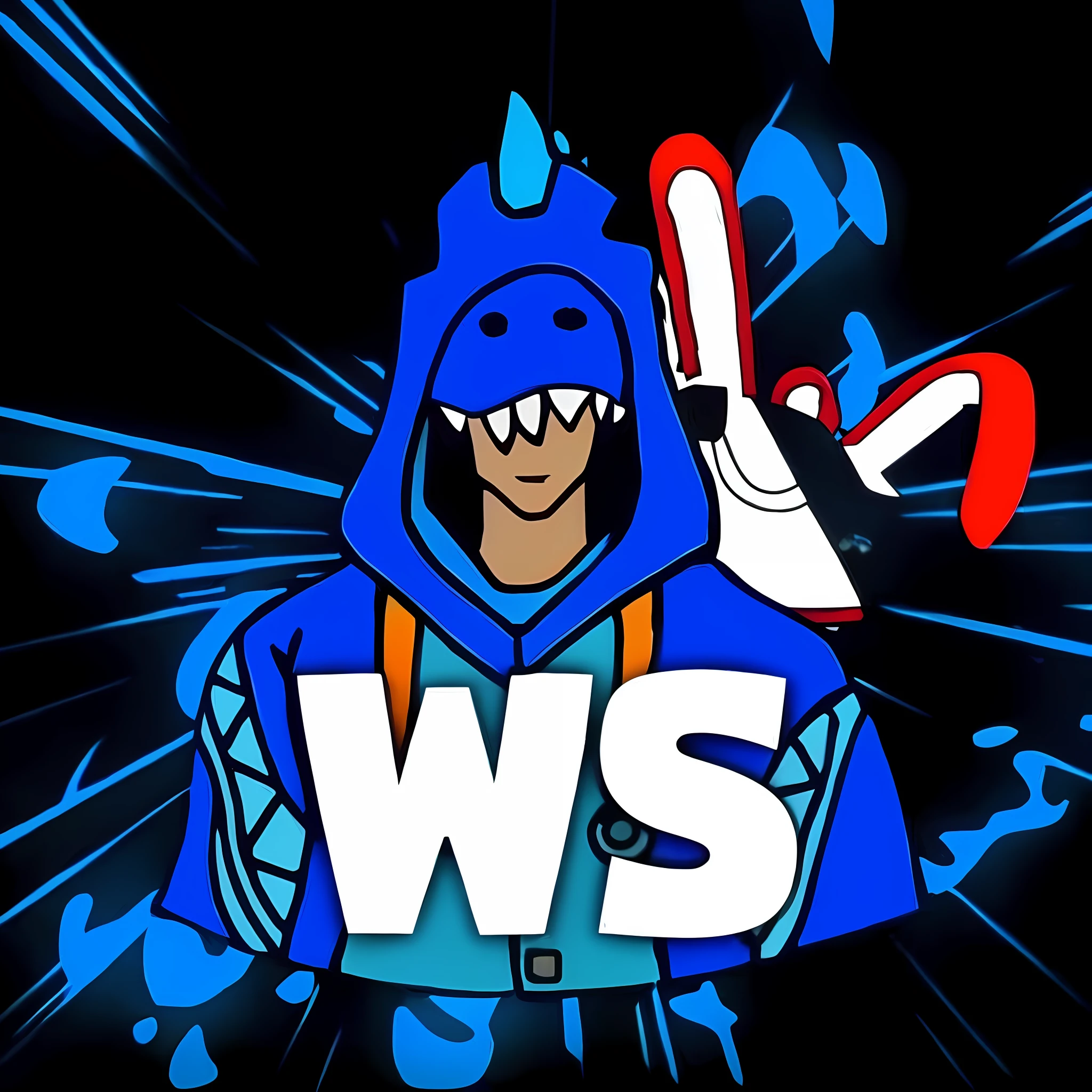 a cartoon character holding a baseball bat in front of a blue background, discord profile picture, 🐋 as 🐘 as 🤖 as 👽 as 🐳, as a fortnite character, profile picture 1024px, fortnite style, wildstyle, wojak, fortnite art style, warlock sumerge, twitch streamer / gamer ludwig, valorant style