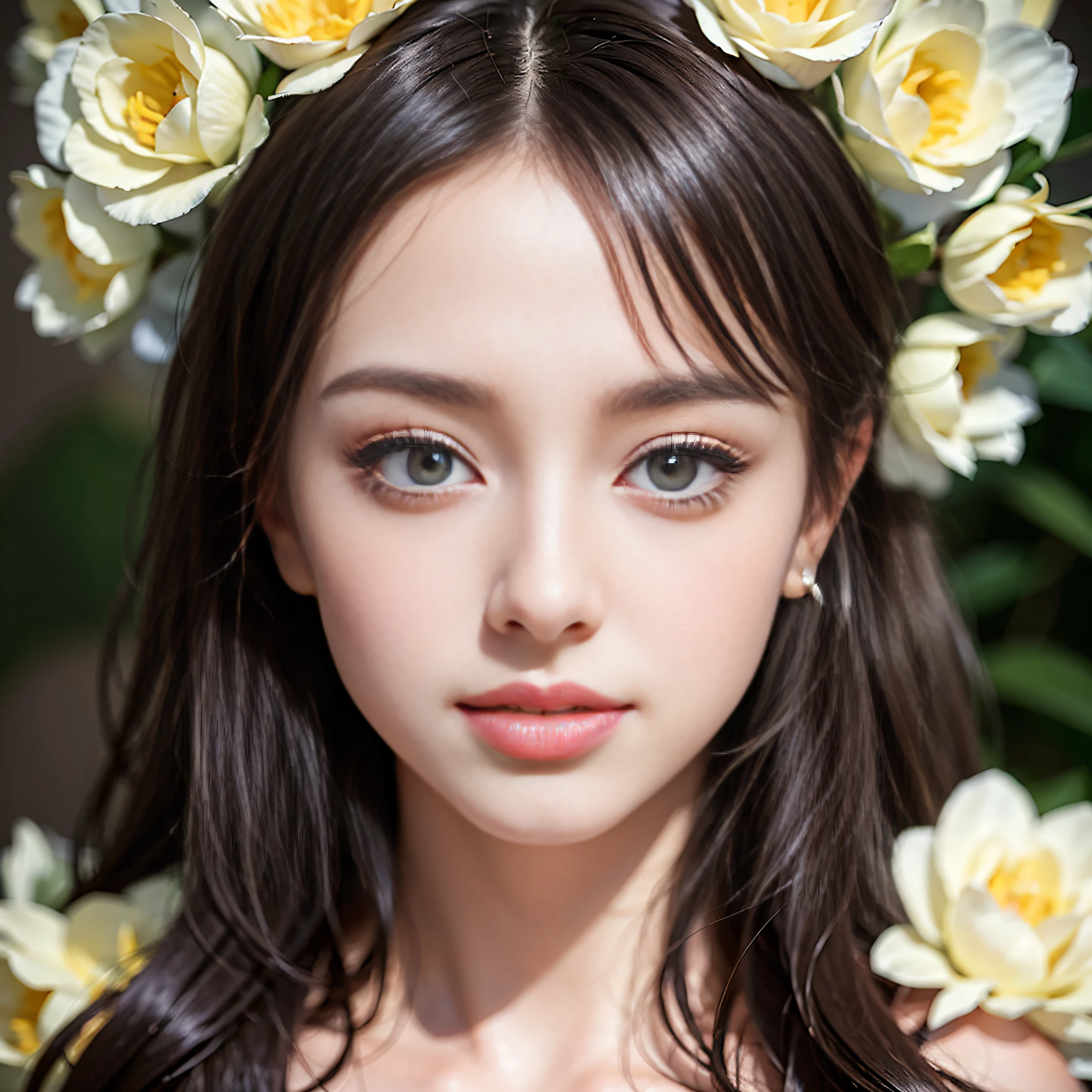 (masterpiece), (highest quality), (realistic), attractive daughter, beautiful portrait, transparent eyes, beautiful eyes, beautiful nose, beautiful mouth, pretty lips, fine-grained skin, portrait shooting, long hair, elegant long face, beautiful woman with perfect figure: 1.4,