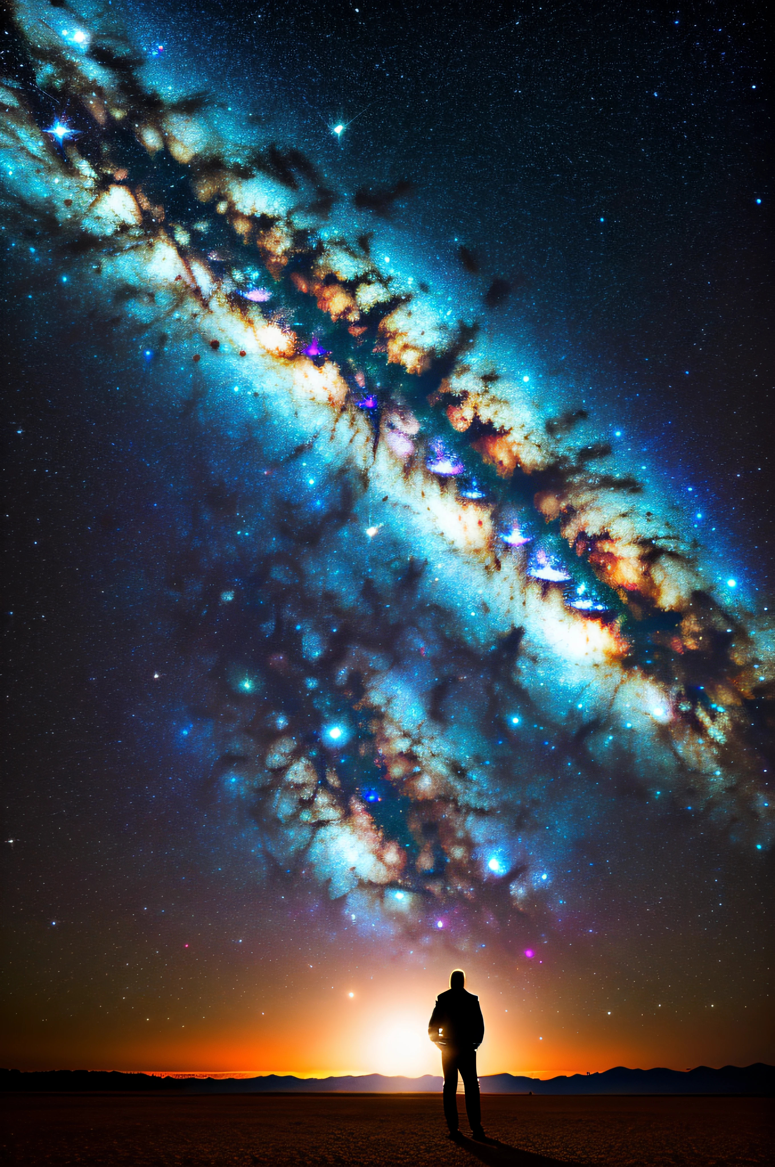(Jesus Christ, (creator of galaxies + galaxies in the background:1.2), (Planet Earth:0.8)) with the world in the palm of his hands, professional image, wide photo, insanely realistic, with with dramatic lighting, 20 megapixels, canon eos r3, depth of field, masterpiece, best quality, intricate, tone mapped, highly detailed, smooth, sharp focus, highly detailed art, cinematic, hyper realistic, 8K, incredible shadows, realistic, (highly detailed background: 1.0)