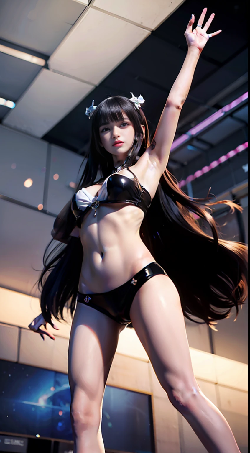 Ridiculous, High Resolution, (Masterpiece:1.4), Ultra Verbose, Space, Floating, Girl