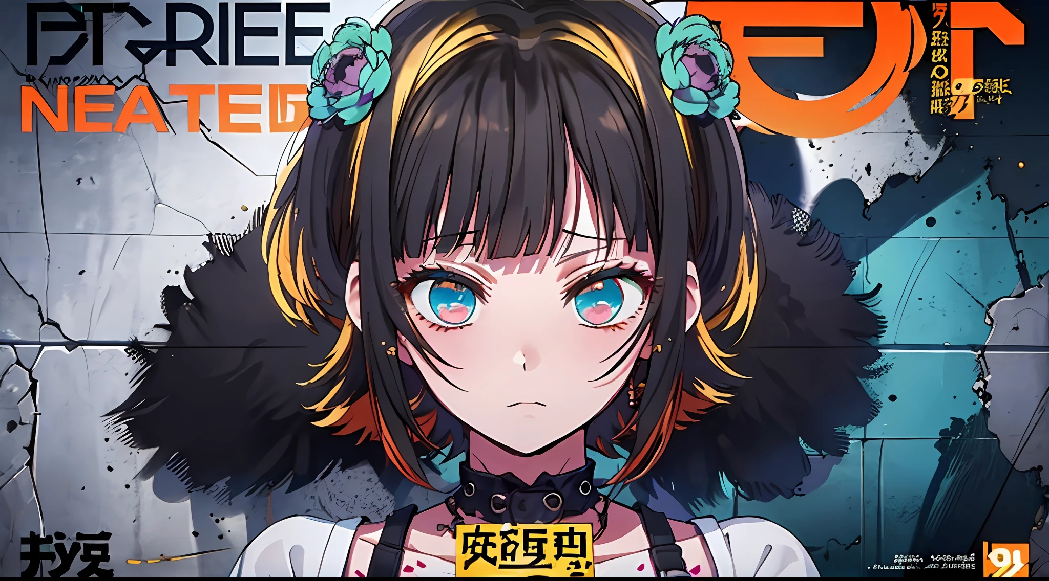 (((dramatic))), (((gritty))), (((intense)))) The movie poster features as the central character. She is shy in the center of the poster, wearing idol outfit, and a determined expression on her face. The background is dark and gritty, with a feeling of drunkenness. The text is bold and eye-catching, with catchy slogans that add to the overall drama and excitement. The color palette is dominated by dark colors, dotted with bright colors, giving the poster a dynamic and visual impact, tachi-e (magazine:1.3), (cover-style:1.3), fashionable, vibrant, outfit, posing, front, colorful, dynamic, background, element, confident, expressive, holding, statement, attachment, majestic, coiled, around, touch, scene, text, cover, bold, eye-catching, title, fashion, font, catchy, title, bigger, eye-catching, modern, trendy, focused, stylish, 1 girl