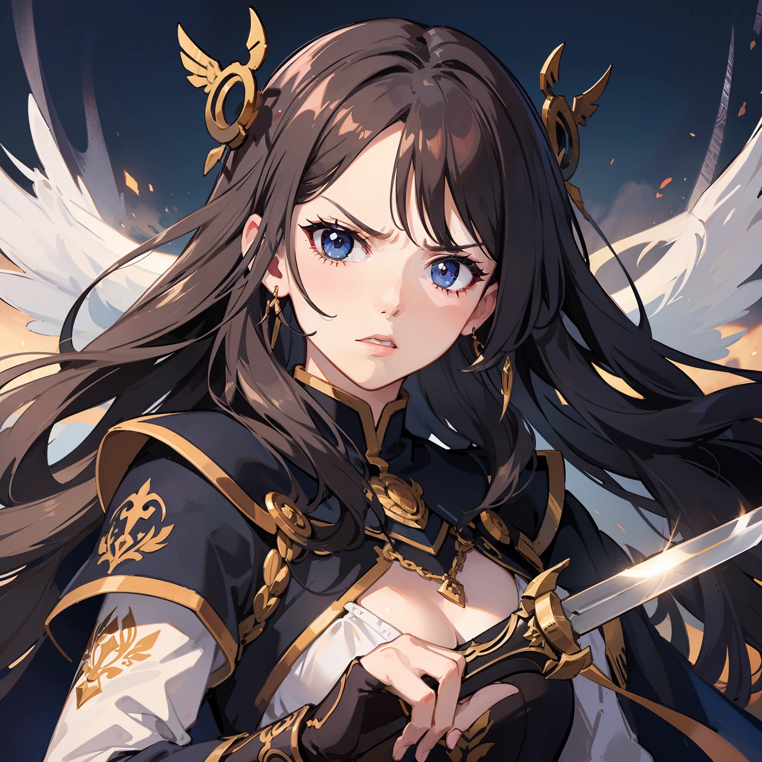 The Nine Domains Race, the Destiny Female Emperor of Heaven was angry and holding a sword