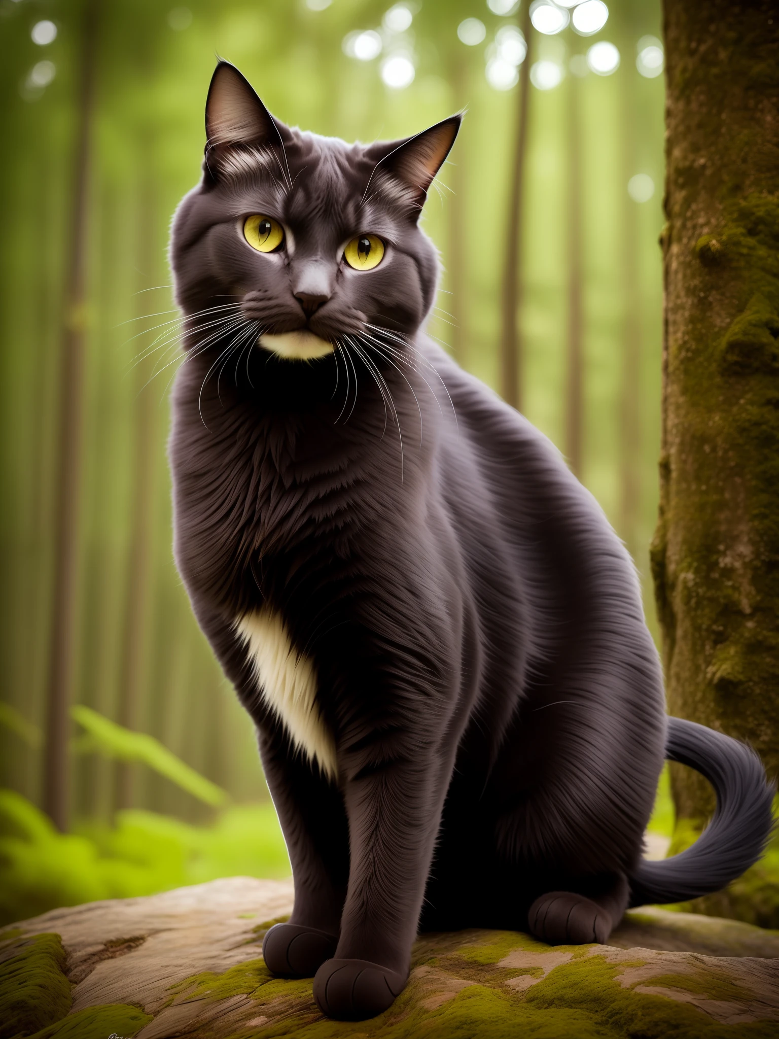 a beautiful cat (Norwegian of the forest) made of metal, (cyborg:1.1), ([tail | detailed wire]:1.3), (intricate details), hdr, (intricate details, hyperdetailed:1.2), cinematic plane, vignette, centered