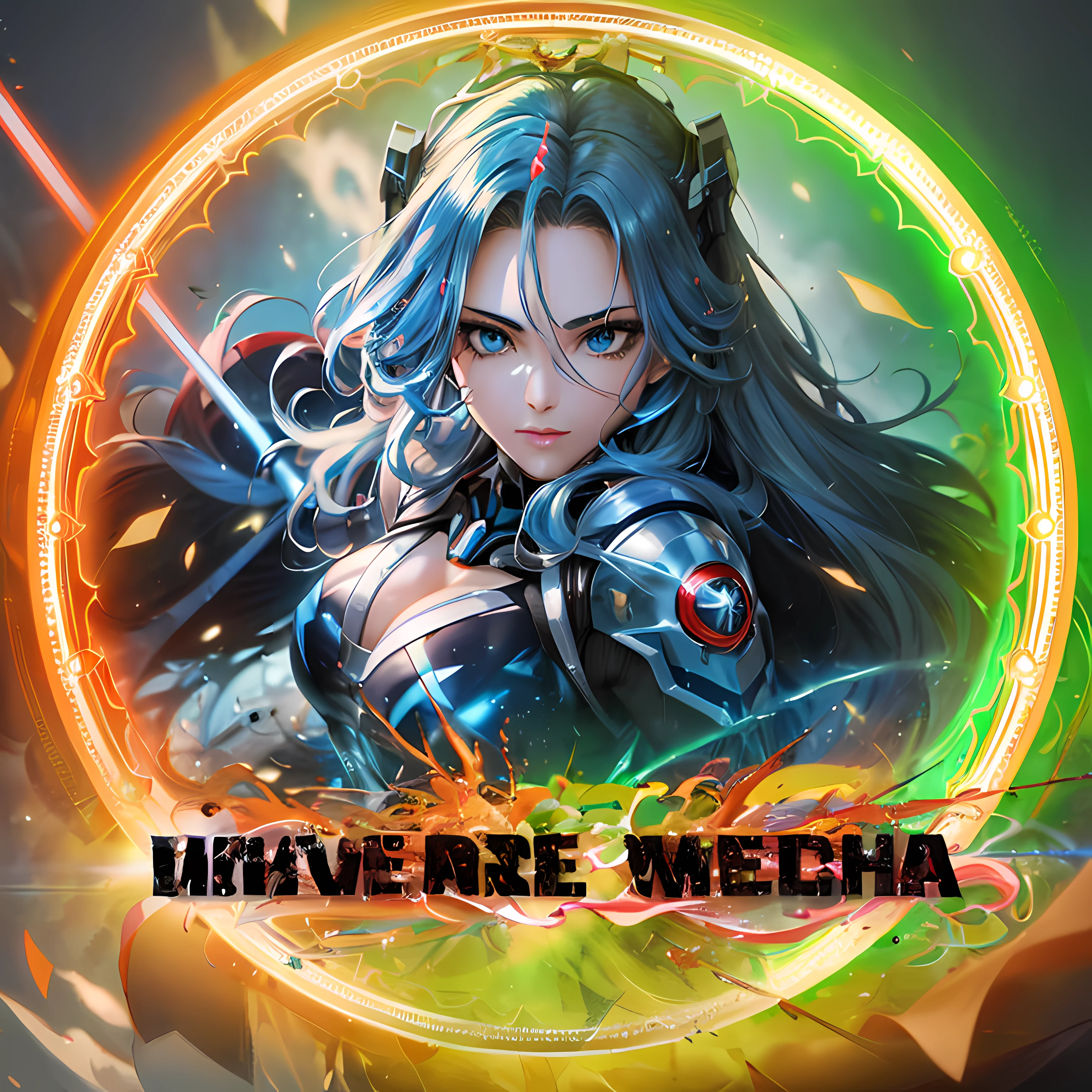 a close up of a woman with a sword in a circle, ethereal and mecha theme, mecha asthetic, # mecha, mecha, mecha human, ultra mega super hyper detail, mecha art, black mecha, female mecha, mecha inspired, mecha warrior, vitruvian mecha, nezha, cool mecha style