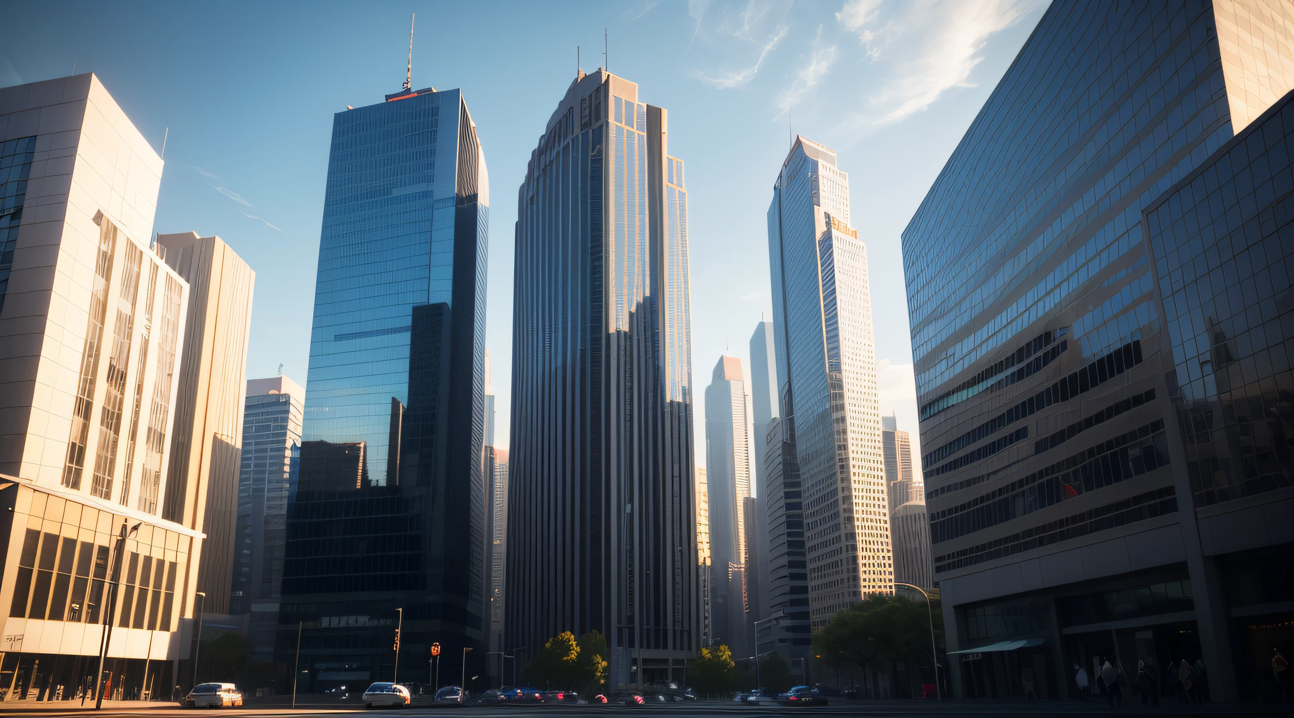 (8k, RAW photo, best quality, masterpiece: 1.2), (realistic, photo-realistic: 2.5), ultra-detailed, ultra high res, glass-fronted buildings with moderate lighting