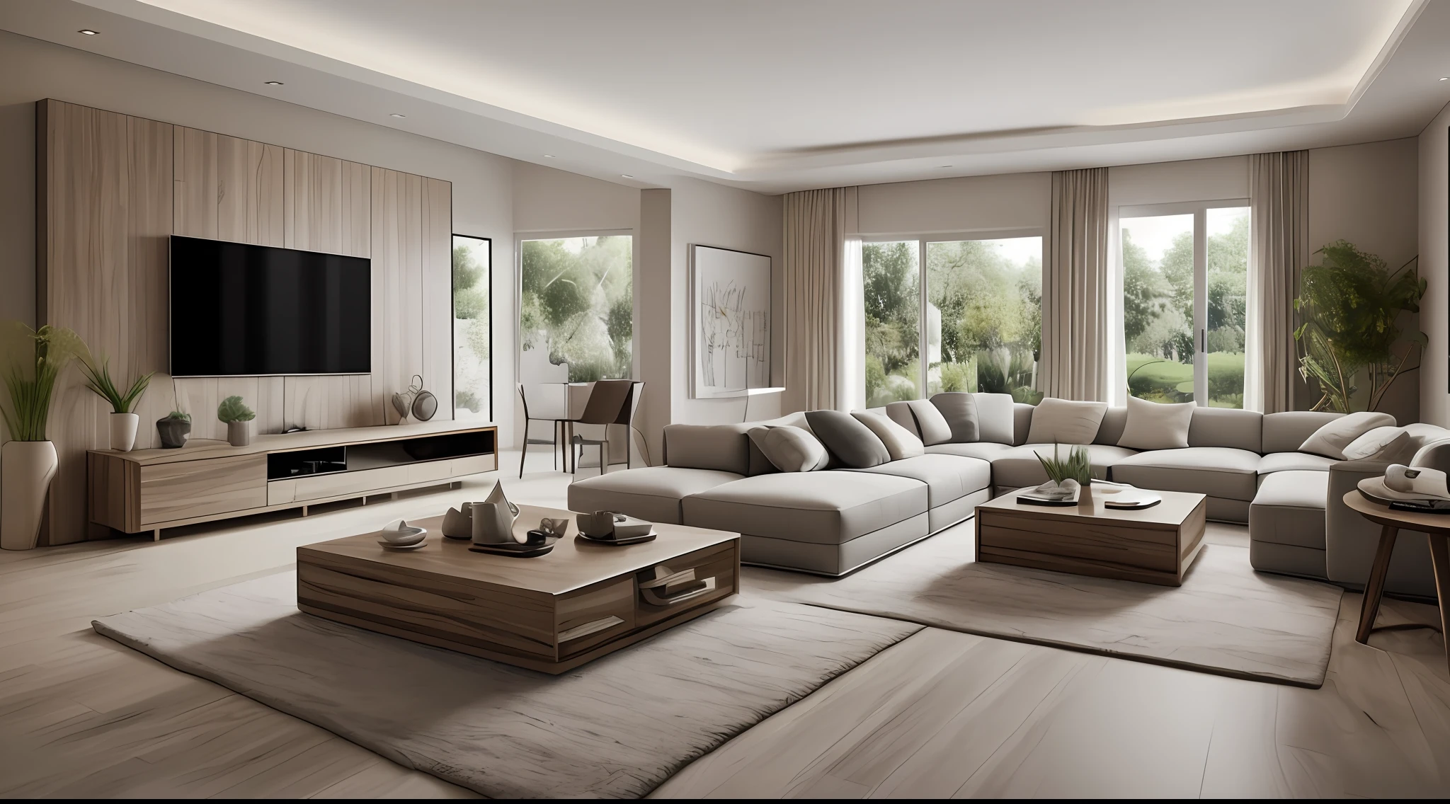 (Masterpiece), (High Quality), Best Picture Quality, (Real), (Realistic), Super Detailed, (Full Detail), (4K), 8K, Modern Furniture, Indoor, Living Room