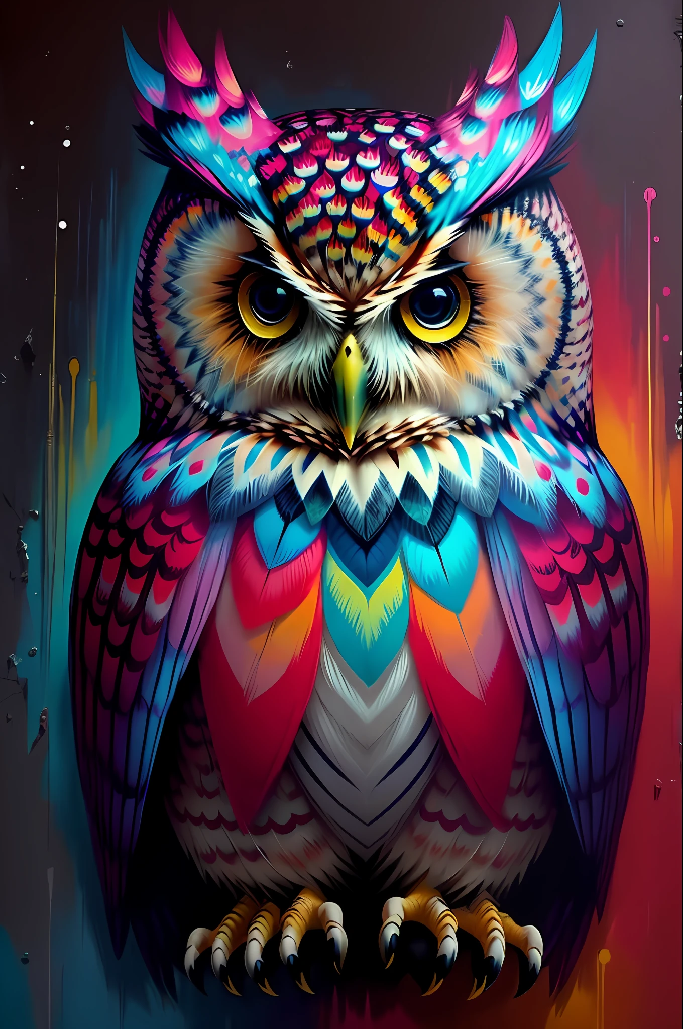 (Owl), Eduardo Kobra padding ,wall PORTRAIT geometric multidimensional, art, chibi,
yang08k, beautiful, colorful,
masterpieces, top quality, best quality, official art, beautiful and aesthetic,