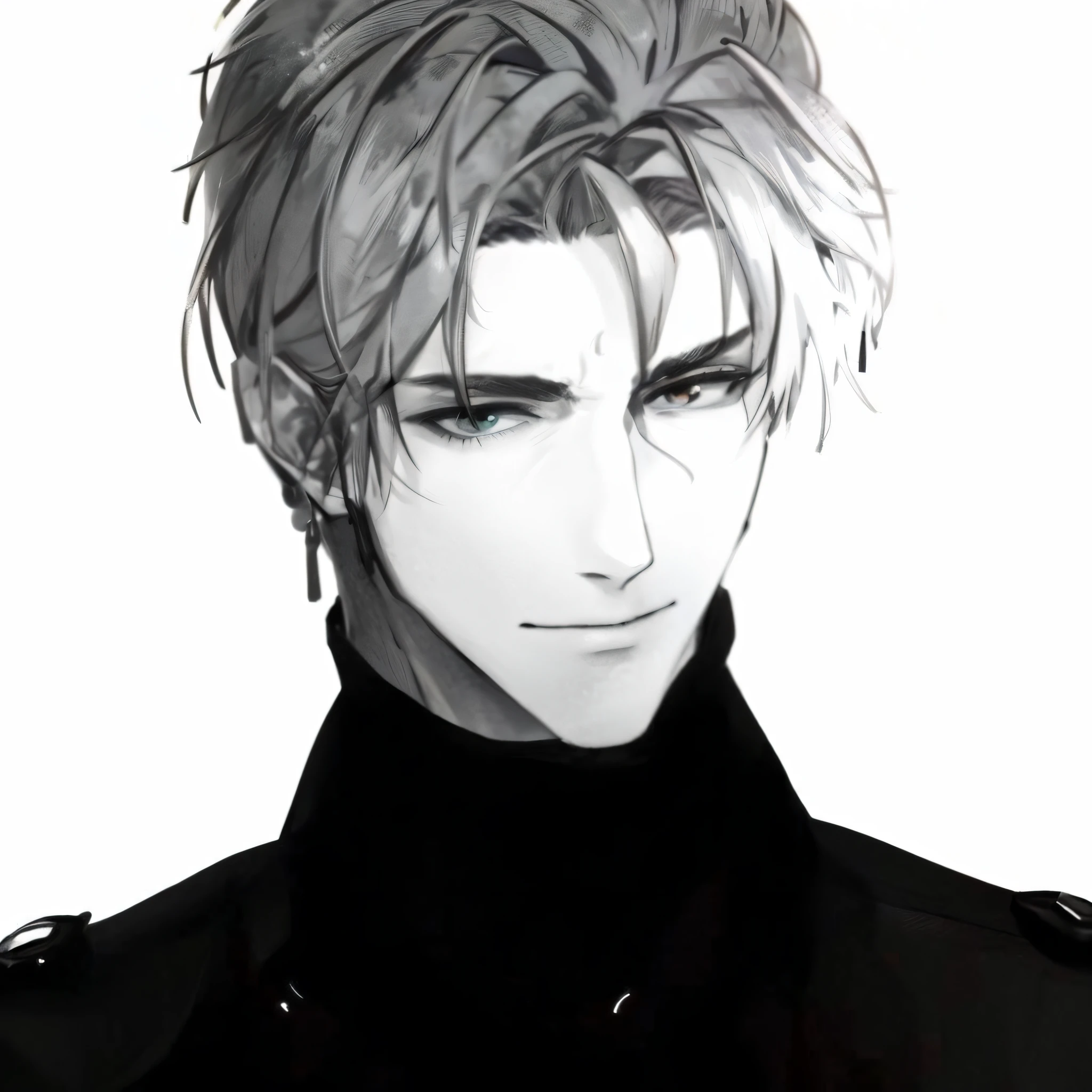 anime guy with a black coat and a white background, anime handsome man, male anime character, tall anime guy with blue eyes, anime portrait of a handsome man, delicate androgynous prince, beautiful androgynous prince, shigenori soejima illustration, killy from blame!, he has dark grey hairs, johan liebert mixed with alucard, seinen manga portrait --auto