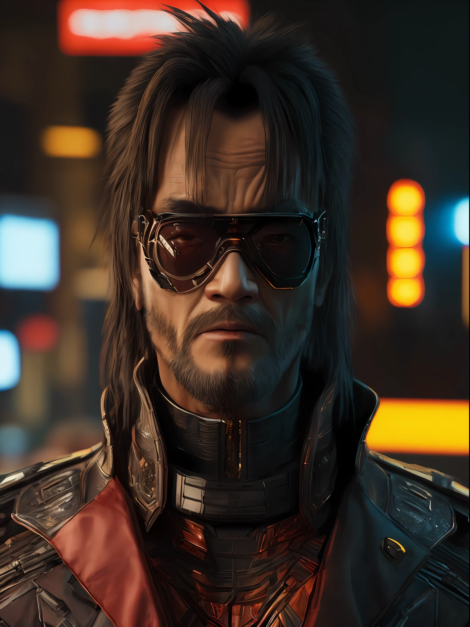 . Tarantino satoshi nakamoto style as cyberpunk 8k, high definition, detailed face, detailed face, detailed eyes, detailed suit, Marvel and DC style, hyper-realistic, + cinematic plan + dynamic composition, incredibly detailed, sharpness, detail + superb details + night with light + perfectionism + award-winning realism ((ambient lighting))