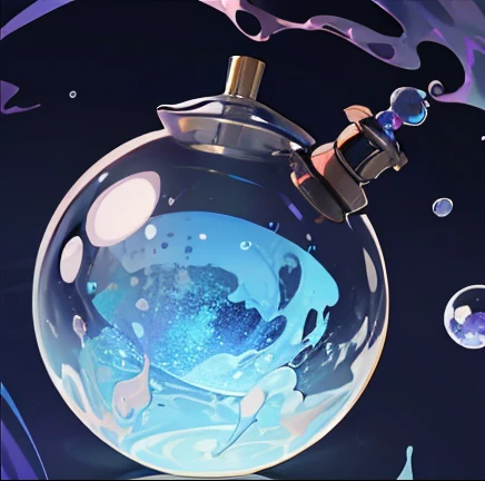 “Vial of luminance” purple spherical vial of liquid, potion. (Masterpiece: 1.2) (Best quality: 1.3)