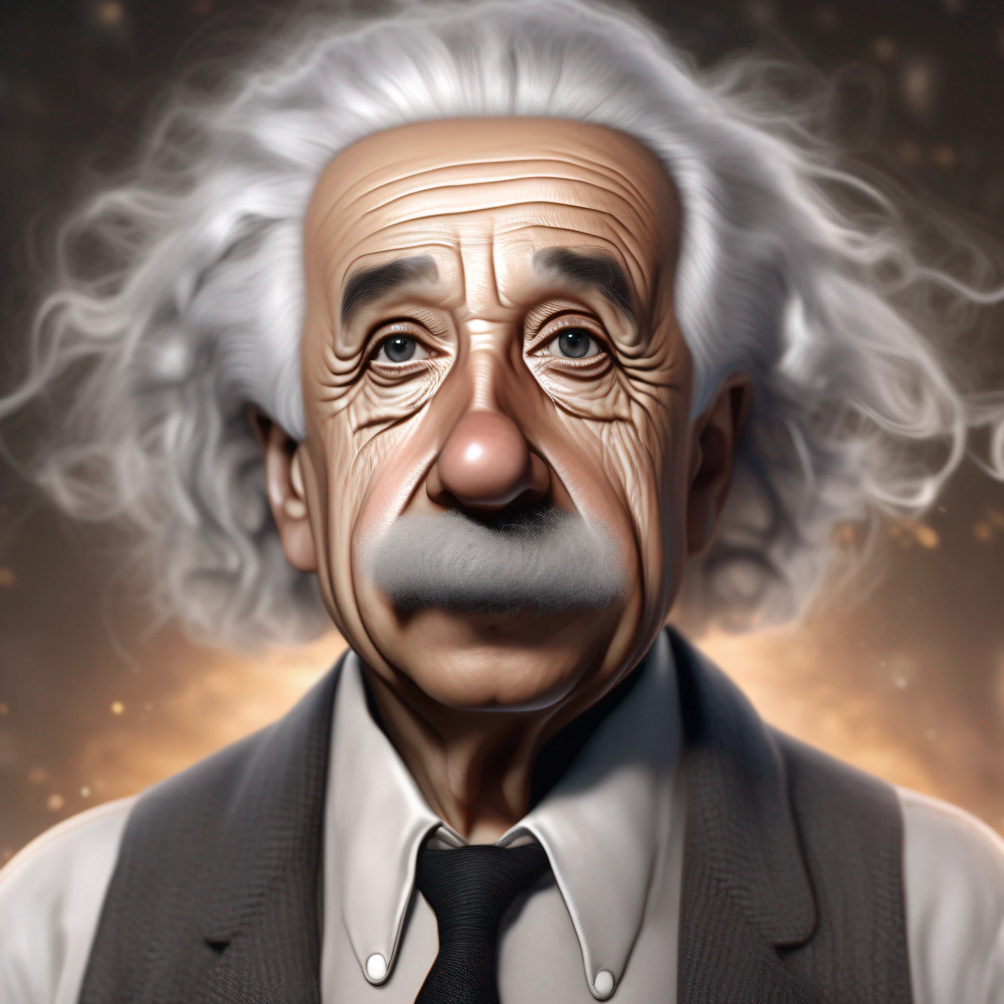Ultra-realistic image of physicist Albert Einstein