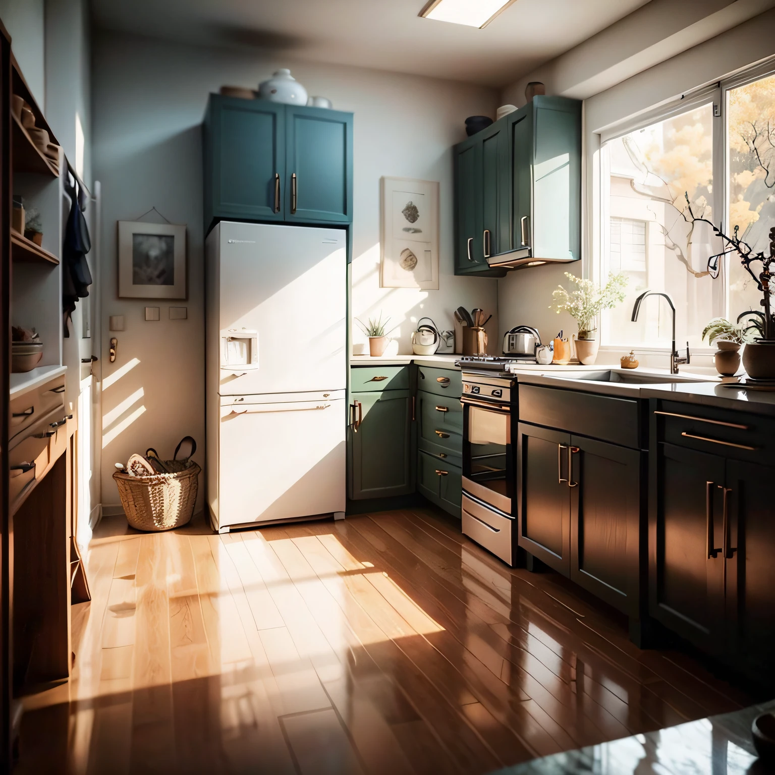Room of a modern, bright and super clean house --auto
