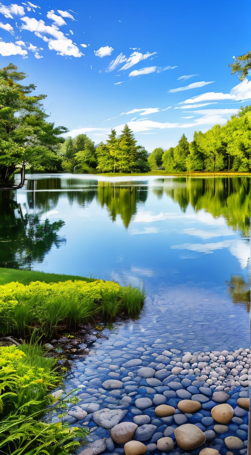 Imagine a serene and tranquil landscape, where the waters are the main highlight. You stand before a crystal clear lake, with calm and refreshing waters that perfectly mirror the blue sky above.
As you walk along the lakeshore, you can feel the gentle breeze caressing your face and the fresh smell of the water. The surface of the lake is interrupted only by the gentle ripples caused by small fish swimming gracefully.
Around the lake, there is lush green vegetation, with tall trees and shrubs that give shelter to a variety of colorful birds. You can hear the soft sound of their singing as they fly from branch to branch, bringing even more life to this serene landscape.
Nearby, you spot a small waterfall, where the waters gently fall from a height, creating a soothing and inviting sound. You get closer and feel the cool mist of the waterfall touch your face, as you watch the crystal clear waters falling into a small pool below.
This landscape with waters is a reminder of the beauty and tranquility that nature can offer us. The presence of the waters invites us to reflect on the importance of purity, rebirth, and renewal in our lives.
As we observe this landscape, we can feel the presence of God, who is like an eternal fountain of living water. He invites us to drink from this source, to quench our spiritual thirst, and to find peace and serenity in His presence.
This watery landscape reminds us that just as water can cleanse, purify, and give life, God is always ready to cleanse us from our sins, renew our souls, and give us the abundant life He promises. It is an invitation to immerse ourselves in God's presence and find rest and restoration for our souls.