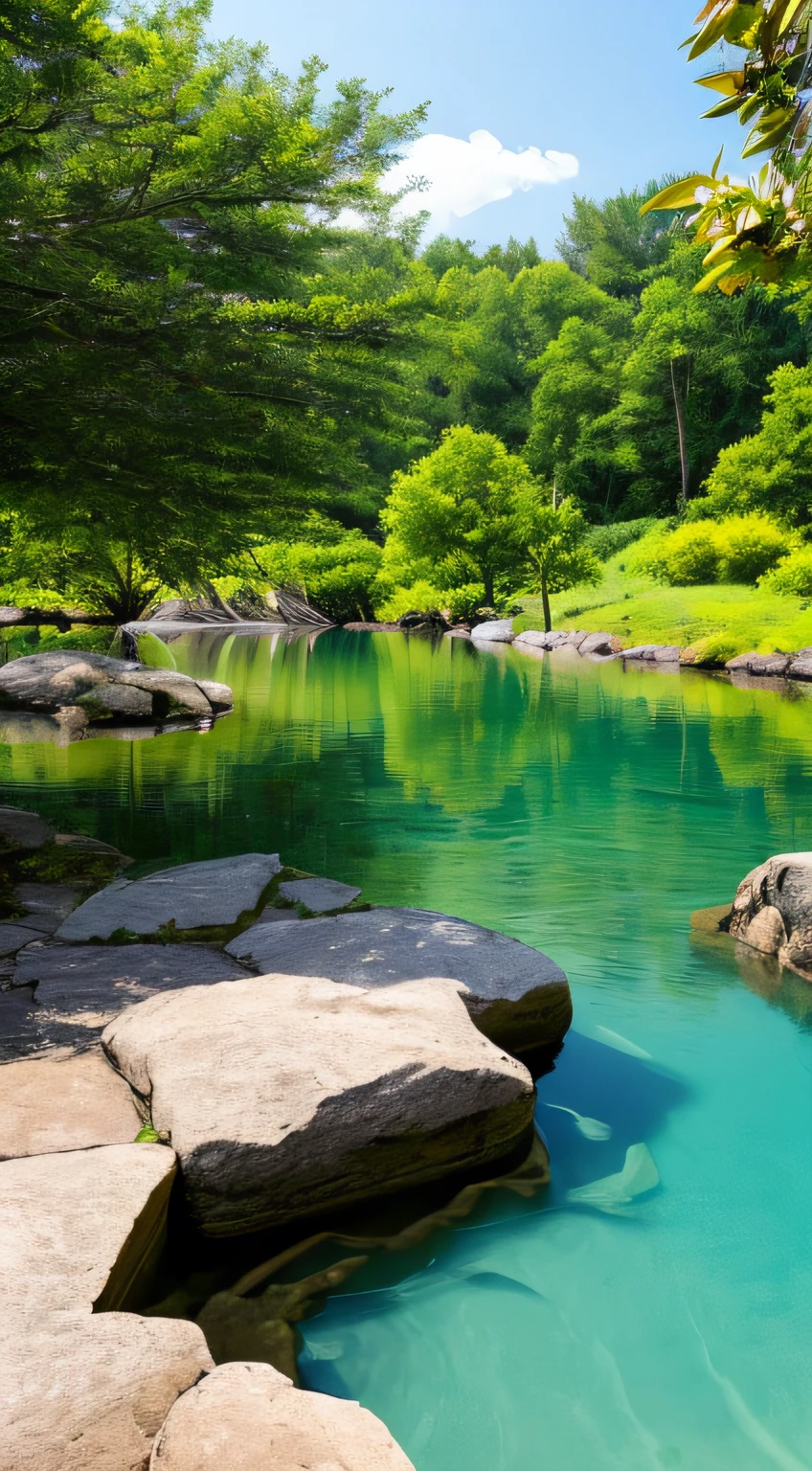 Imagine a serene and tranquil landscape, where the waters are the main highlight. You stand before a crystal clear lake, with calm and refreshing waters that perfectly mirror the blue sky above.
As you walk along the lakeshore, you can feel the gentle breeze caressing your face and the fresh smell of the water. The surface of the lake is interrupted only by the gentle ripples caused by small fish swimming gracefully.
Around the lake, there is lush green vegetation, with tall trees and shrubs that give shelter to a variety of colorful birds. You can hear the soft sound of their singing as they fly from branch to branch, bringing even more life to this serene landscape.
Nearby, you spot a small waterfall, where the waters gently fall from a height, creating a soothing and inviting sound. You get closer and feel the cool mist of the waterfall touch your face, as you watch the crystal clear waters falling into a small pool below.
This landscape with waters is a reminder of the beauty and tranquility that nature can offer us. The presence of the waters invites us to reflect on the importance of purity, rebirth, and renewal in our lives.
As we observe this landscape, we can feel the presence of God, who is like an eternal fountain of living water. He invites us to drink from this source, to quench our spiritual thirst, and to find peace and serenity in His presence.
This watery landscape reminds us that just as water can cleanse, purify, and give life, God is always ready to cleanse us from our sins, renew our souls, and give us the abundant life He promises. It is an invitation to immerse ourselves in God's presence and find rest and restoration for our souls.