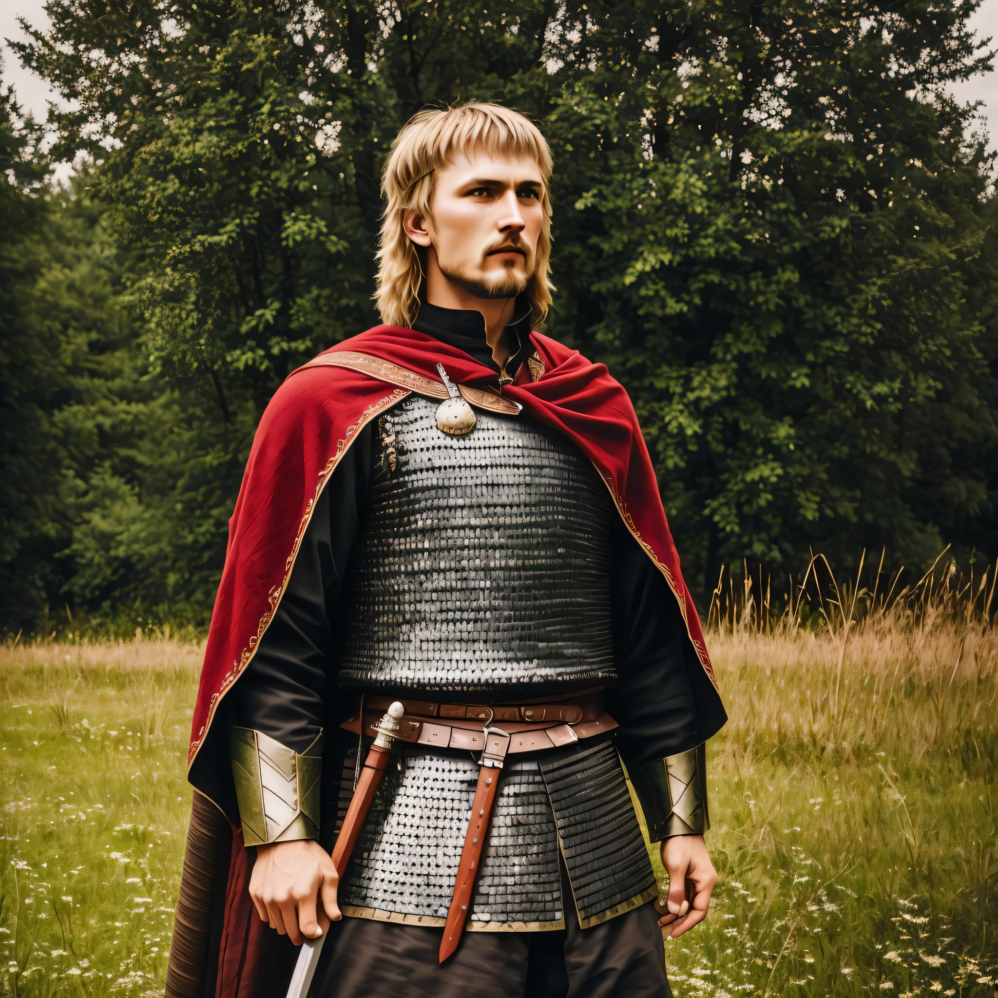 a man slavic warrior, high quality, 8k, photo
