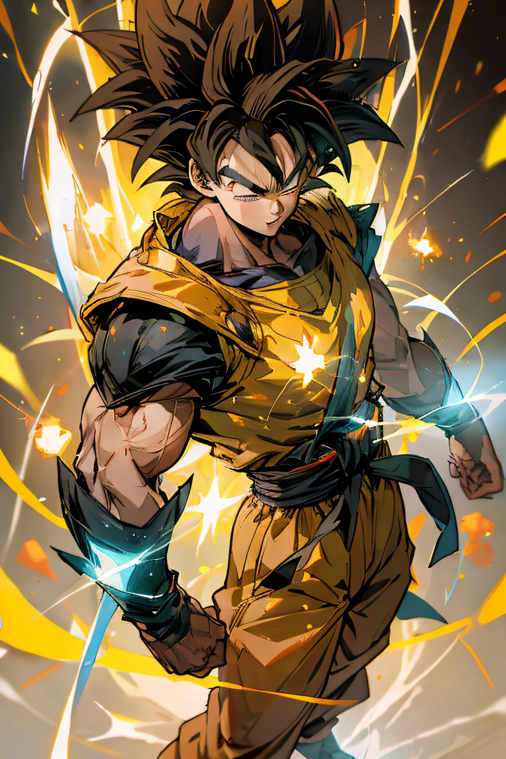 Dragon Ball Goku black by art - matte, highly detailed portrait of Goku black, portrait of Goku black, Super Saiyan Goku black, Goku black, portrait of Goku black, Dragon Ball art style, super sayian goku black, anime badass 8 K, Super Saiyan black, saiyan armor, Goku black human, cyberpunk visual, advanced digital anime art", Dragonball character, goku black, Goku black from Dragon Ball anime
