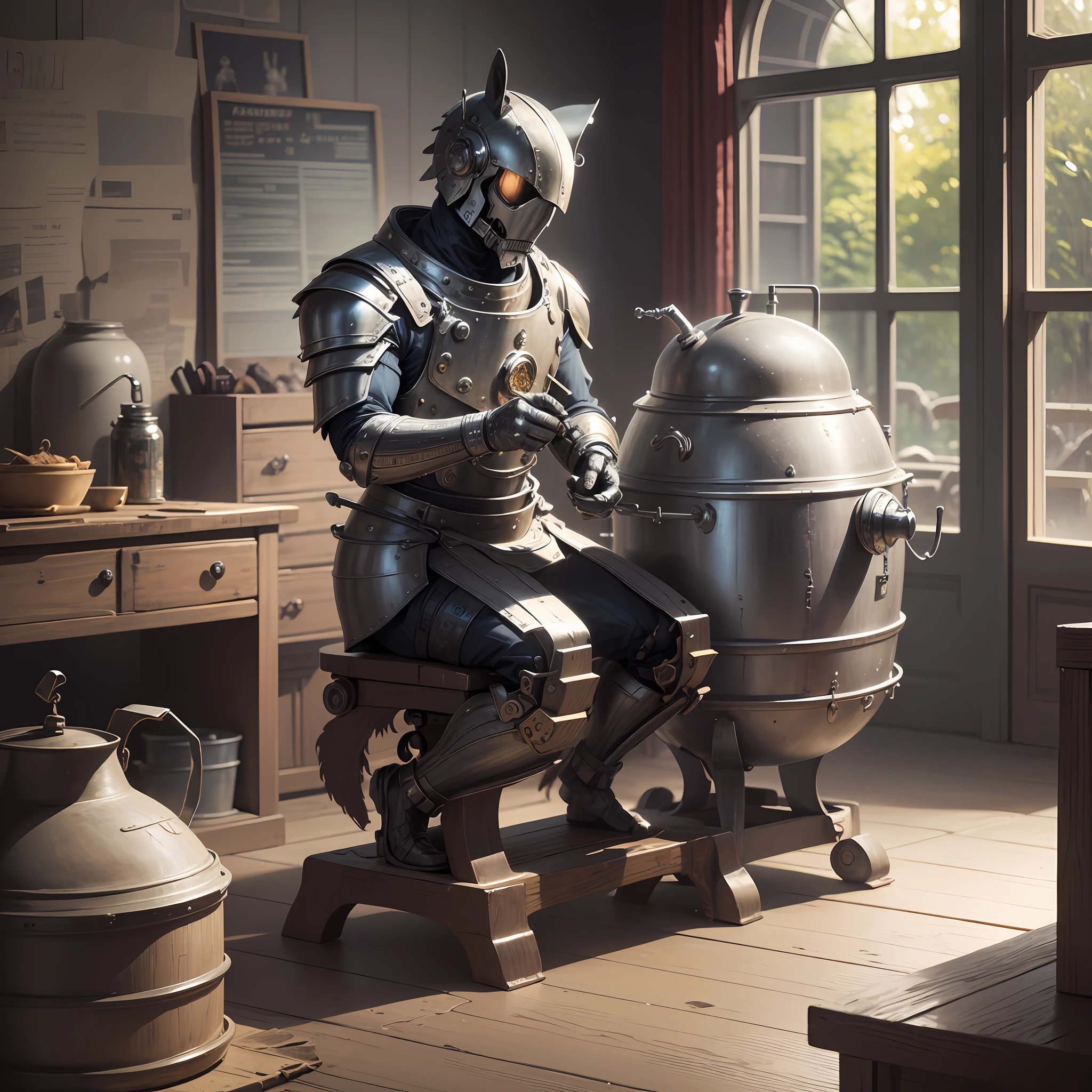 the tin woodman, Intricate, High Detail, dramatic ), the tin woodman,  (extremely detailed 8k wallpaper),a medium shot photo,  old great illustration --auto --s2