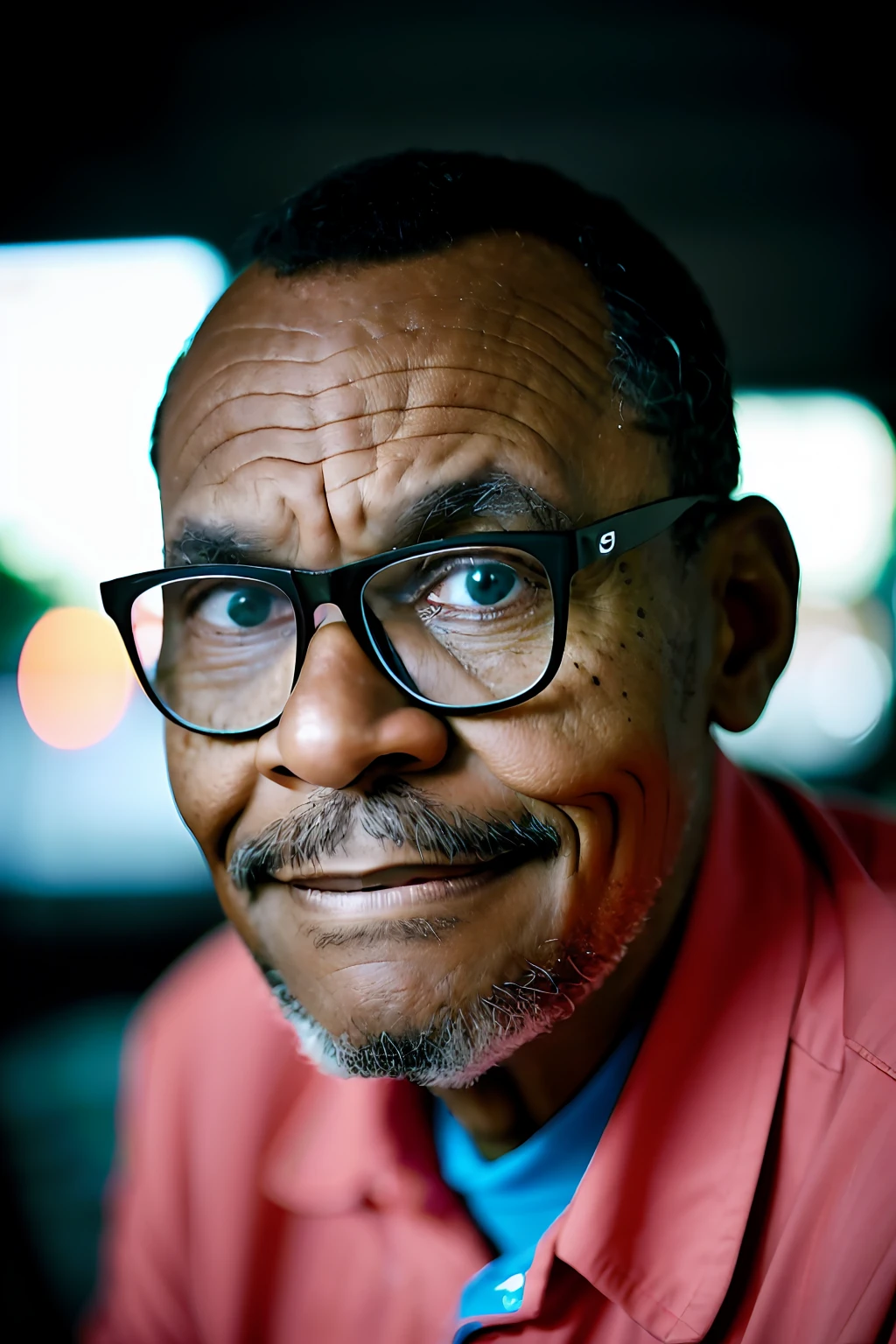 guttonerdvision6, detailed old man, 60 years old, tall, dark hair color, light skin color, taken with a Leica M6 and a Leica 75mm F1.25 Noctilux, atmospheric lens.
