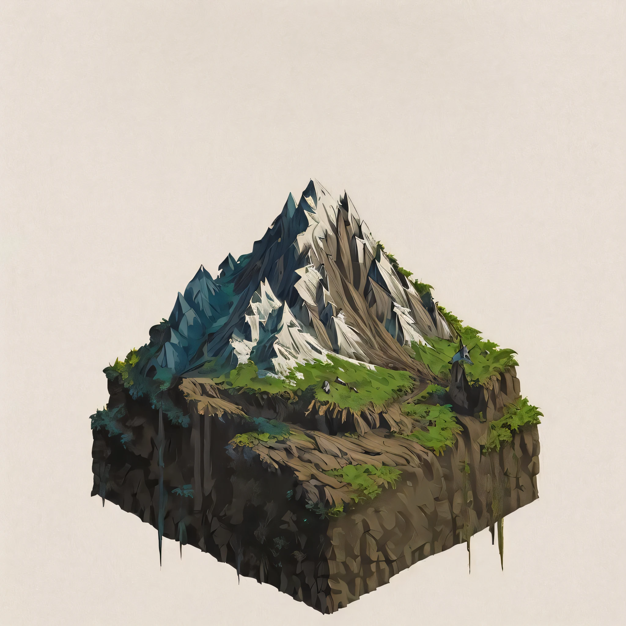 (masterpiece, best quality, ultra-detailed, best shadow), 2d art, concept art,mountain
