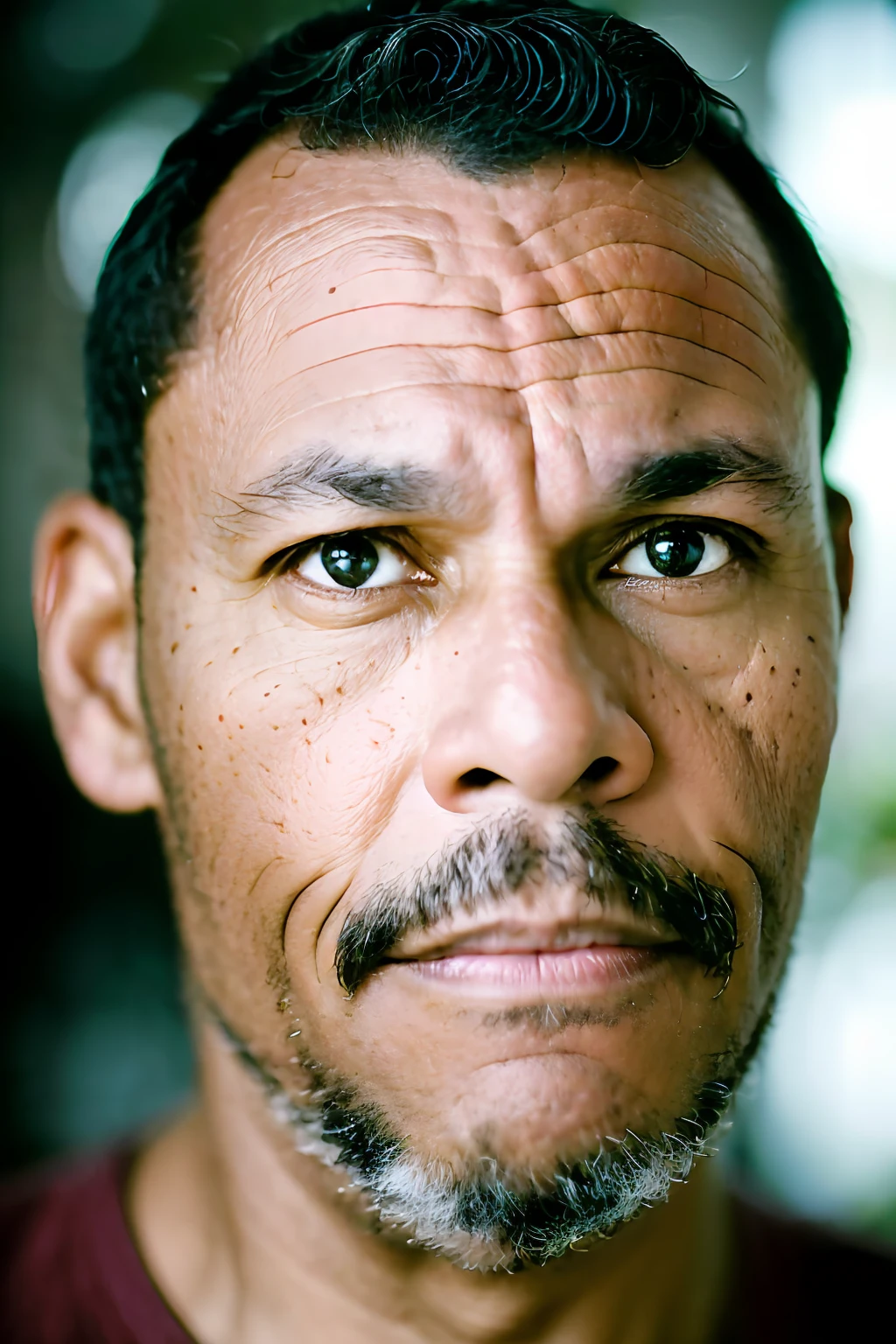 guttonerdvision6, detailed man, 50 years old, tall, dark hair color, light skin color, taken with a Leica M6 and a Leica 75mm F1.25 Noctilux, atmospheric lens.