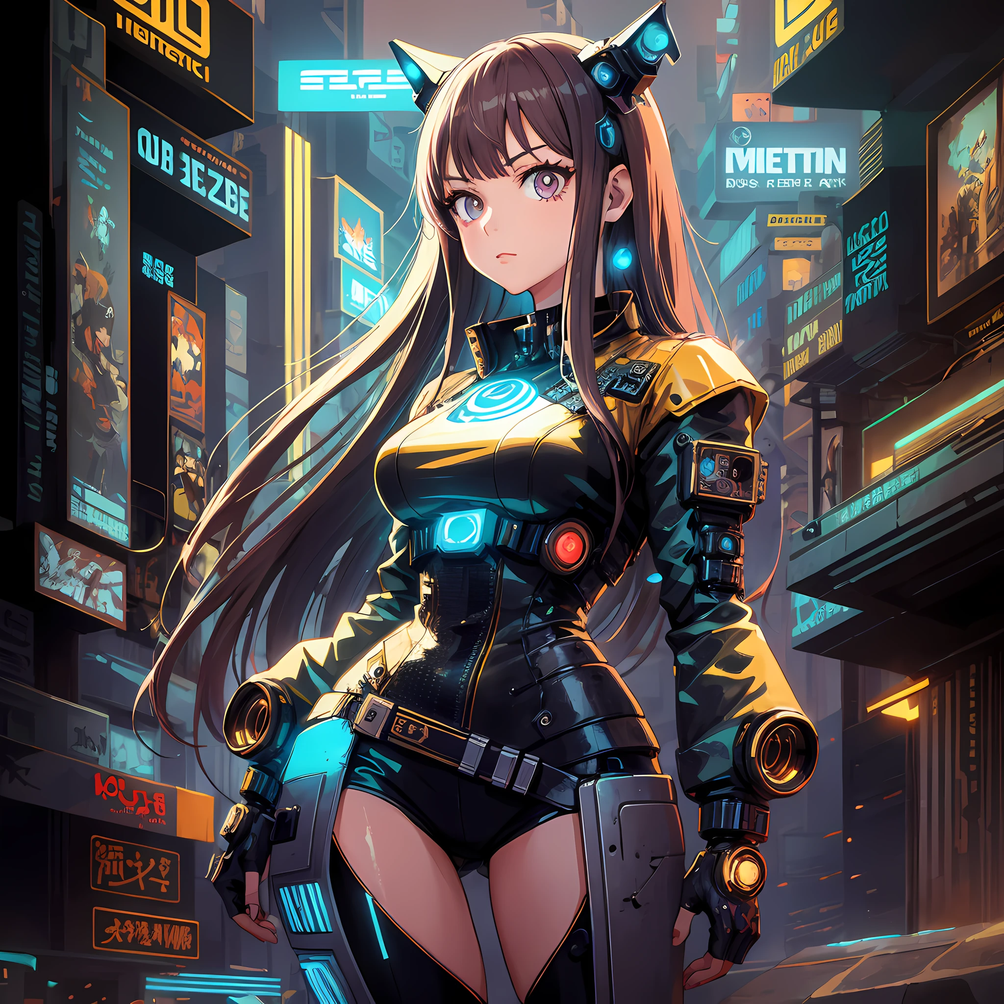 anime girl in futuristic outfit standing in the middle of a city, digital cyberpunk anime art, cyberpunk anime girl, cyberpunk anime girl mech, anime cyberpunk art, digital cyberpunk - anime art, female cyberpunk anime girl, cyberpunk anime art, anime cyberpunk, girl in mecha cyber armor, anime style 4 k, cute cyborg girl, modern cyberpunk anime, cyberpunk art style