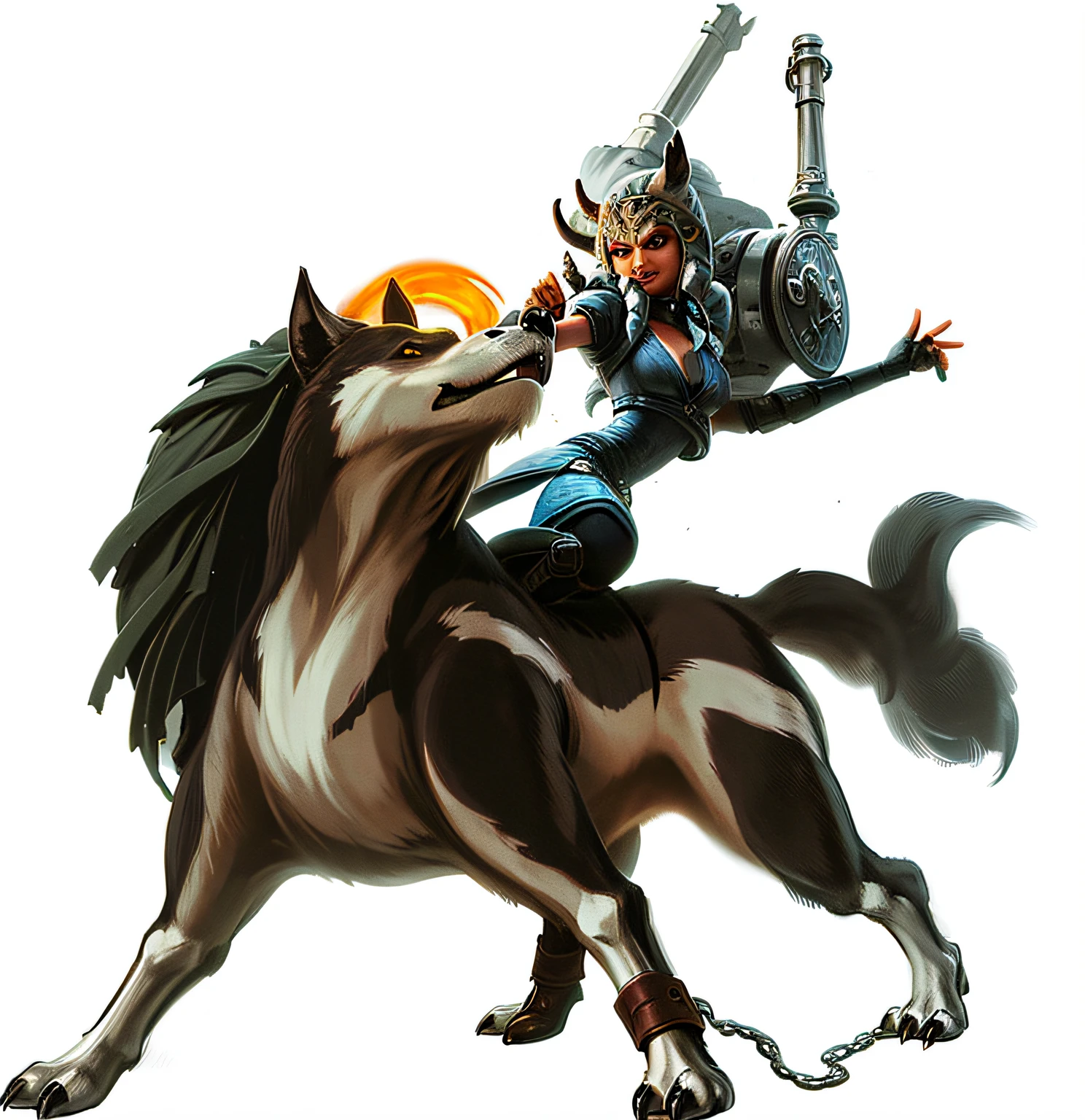 a closeup of a cat with a helmet on its head, twilight princess, twilight princess zelda, koda kazuma, a minotaur wolf, fenrir, zelda, hq artwork, female link and malon kissing, shadow, legend of zelda, canine, fan art, riding a giant silver wolf, major mask, by Josetsu, dog fur scales, arcane style
