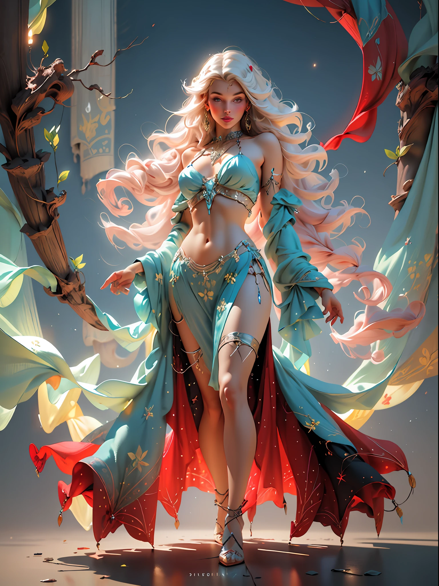 blond woman with white hair and glowing lights in a blue dress, full body, beautiful digital artwork, fantasy gorgeous lighting, gorgeous digital art, stunning digital illustration, digital fantasy art ), 3 d render character art 8 k, a stunning young ethereal figure, 4k highly detailed digital art, ethereal fantasy, very beautiful digital art, beautiful digital art, fantasy digital art, digital fantasy art