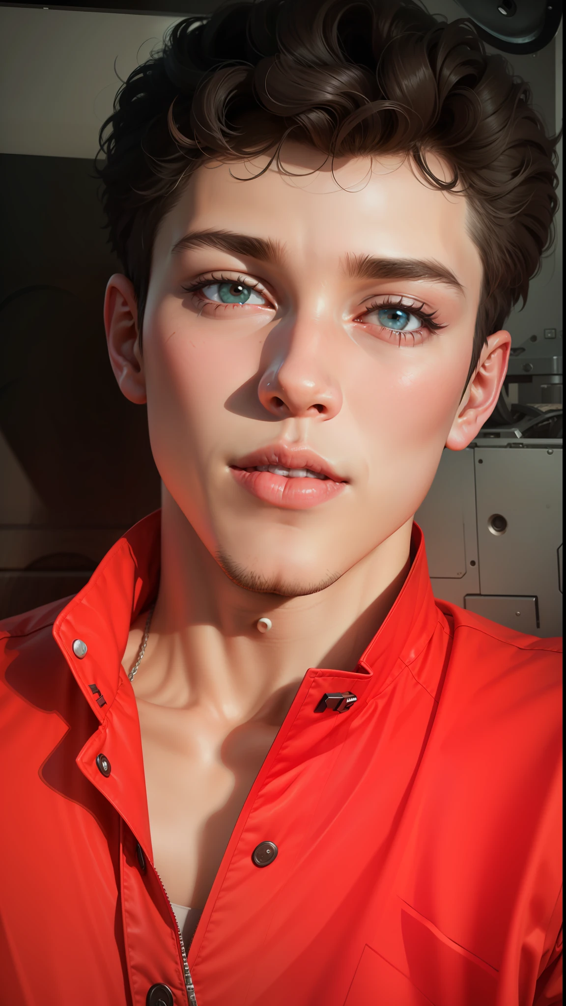 This boy in high quality in 3d drawing, dressed with space and technological suit, 8k high quality, technological photo