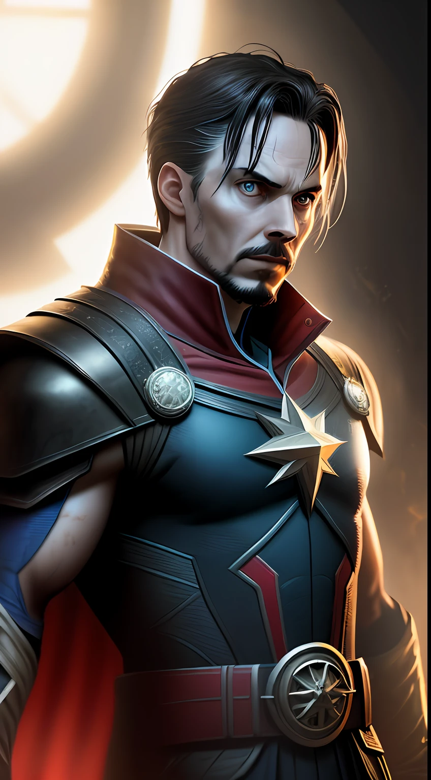 (dark shot: 1.1), epic realistic, Doctor Strange in the dark with glowing eyes and glowing cape, soft cinematic light, Adobe Lightroom, darkroom, HDR, intricate, highly detailed, (depth of field: 1.4), hyper-detail (artstation: 1.4), cinematic, warm light, dramatic light (complex details: 1.1)