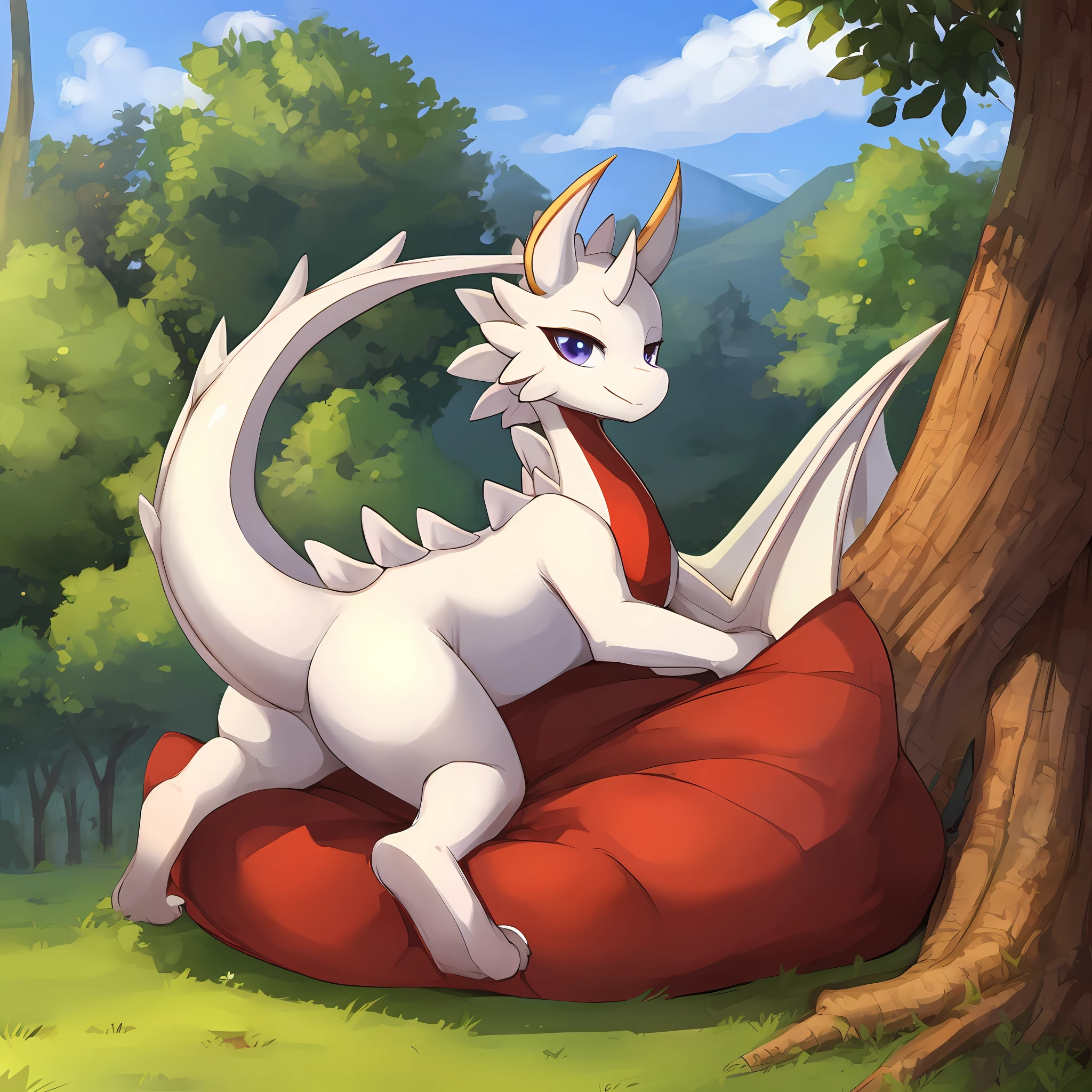 Cute little white dragon