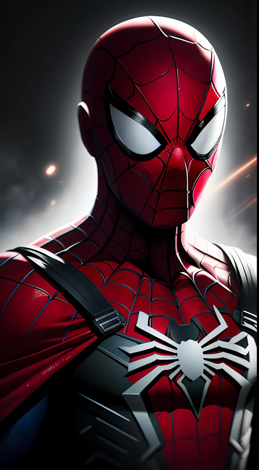 (dark shot: 1.1), epic realistic, Agent Spider-Man in the dark with glowing eyes and glowing cape, soft cinematic light, Adobe Lightroom, darkroom, HDR, intricate, highly detailed, (depth of field: 1.4), hyper-detail (artstation: 1.4), cinematic, warm light, dramatic light (complex details: 1.1)