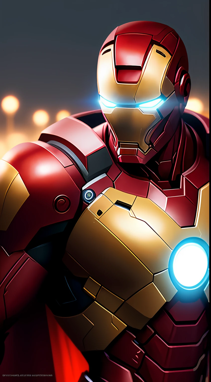 (dark shot: 1.1), epic realistic, Superior Iron Man in the dark with glowing eyes and glowing cape, soft cinematic light, Adobe Lightroom, darkroom, HDR, intricate, highly detailed, (depth of field: 1.4), hyper-detail (artstation: 1.4), cinematic, warm light, dramatic light (complex details: 1.1)