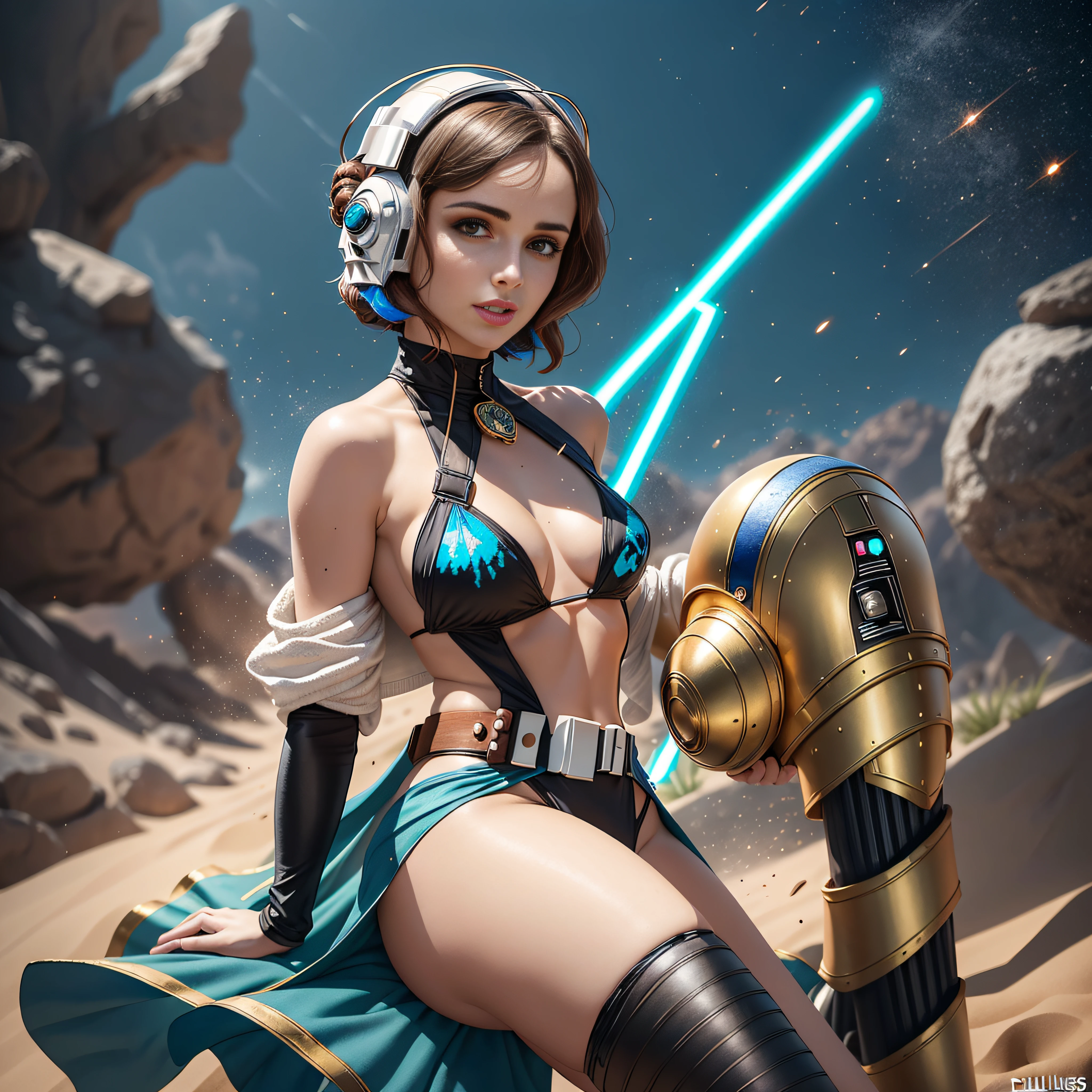 Sahara:1.5 sundrop scene "star wars" backlight sands:1.5 "Dune" Tatooine:1.5 Xwing R2D2 "Heavy Metal" Devastating Will-o'-the-wisp war cyberpunk battle Mandalorian mature female "luis Royo" dazzling slow-motion walkers Cosplay wealth Admiral decorated:1.37 jukebox Commander "Princess Leia":1.5 "Tina Turner:2":2 "Nathalie Portman":1.5 Pilots jacket cowboy 38years emblem "Seed of Life" badge key sunLight luminescence ultra:1.5 pro-Photorealistic:1.5 optimal:1.5 qualities:1.5 details:1.5 Precise:1.5 DSLR:1.5 Max resolution:1.5 Perfection:1.5 Gradual:1.5 Sharpness:1.5 Enhanced:1.5 Octane_rendues:1.5 UHD XT3 16K DSLR HDR UnrealEngine5 shadows depths:1.5 analog:1.5 3dcg bodies symmetrical athletes skin oiled skin face cheekbones effects glushes embarrassed:1.5 eyeliner saturate sapphires:1.5 beautiful:1.5 dark eyes pupils black brown opals iris lazulis turquoise open mouth teeth obvious smiles hairstyle short bangs:1.3 ecstatic:1.5 fixed floating jacket fixed eccentric cape levitating shoulders-off shirt lace clavicles white papillotes Main_pouce_4doigt embroidered bikini:1.5 corsait navy thick leathers breasts varied pointed:1.37 satin felt skirt:1.5 matching silks loose swinging spinels navel:1.3 revealing waist belt-chastity padlock Gold silver agate pubis scarlet pubis-hairy indigo underwear:1.5 Snap garters thighs legs volumetric:1.5 Gothic stainless steel boots decorated onyx magic:1.5 ruby floral summons:1.5 incandescents CGSCOSITY toys Cristallines flying X-Wing (EOS R6 135mm 1/1250s f/2.8 ISO400) R2D2 Mechanized adaptable Canon-ion flash blow glow mannequins dramatic supports Saber straight fully dressed armor heavy chrome metallic flat rune lava bands helmet-antenna Tourmaline glyphs plasma fathoms brass fullbodye "Darth Vader" background:1.5 equirectangular 360 outdoor:1.5 engravings chef-d'work:1.5 tattoo (by Michelangelo) Bruce Weber girls raw:1.37 various:1.5 nsfw:1.37