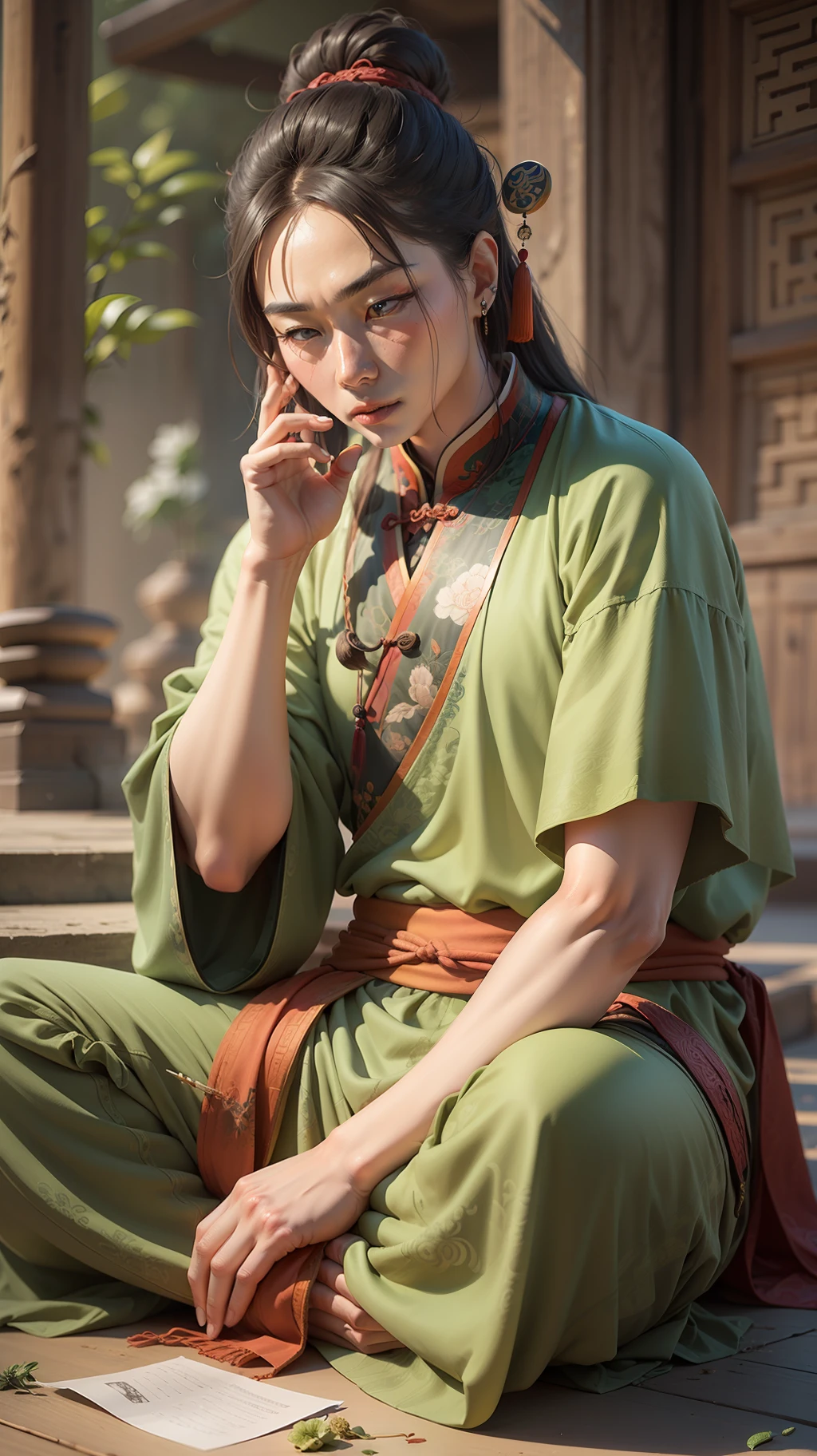 An old Chinese sage ((detailed))