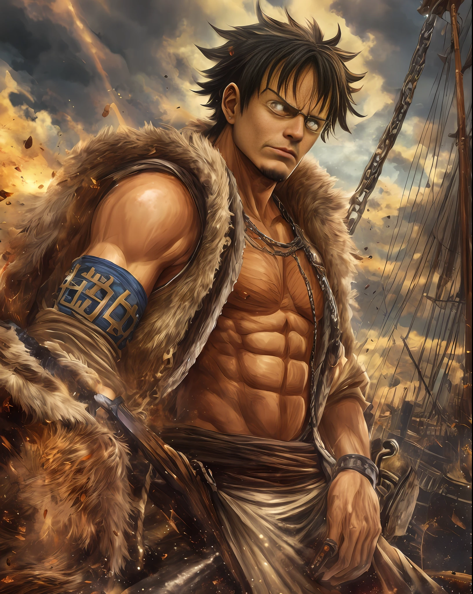 Luffy One Piece Vikings version.