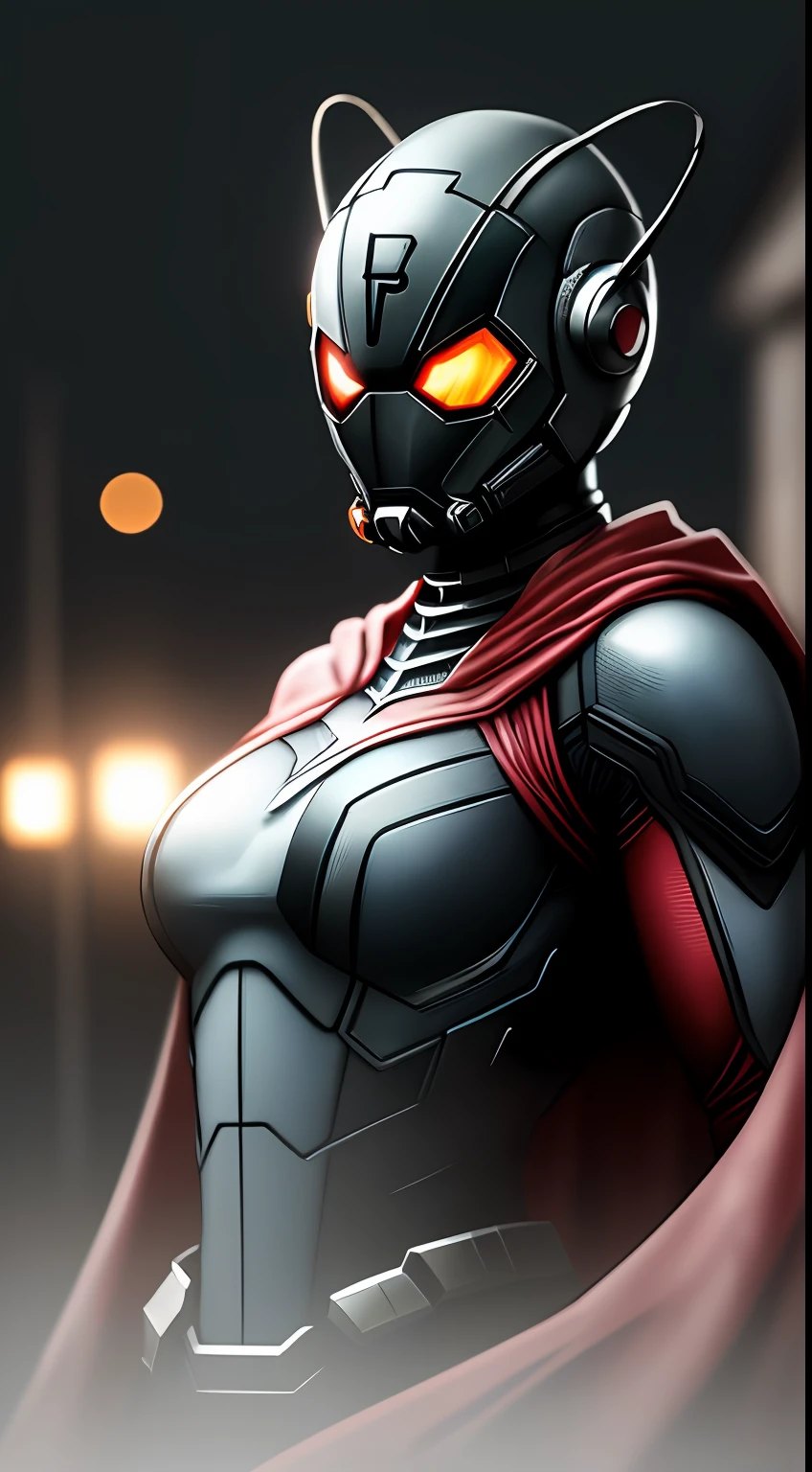 (dark shot: 1.1), epic realistic, Sexy Woman dressed as Ant-Man in the dark with glowing eyes and glowing cape, soft cinematic light, Adobe Lightroom, darkroom, HDR, intricate, highly detailed, (depth of field: 1.4), hyper-detail (artstation: 1.4), cinematic, warm light, dramatic light (complex details: 1.1)