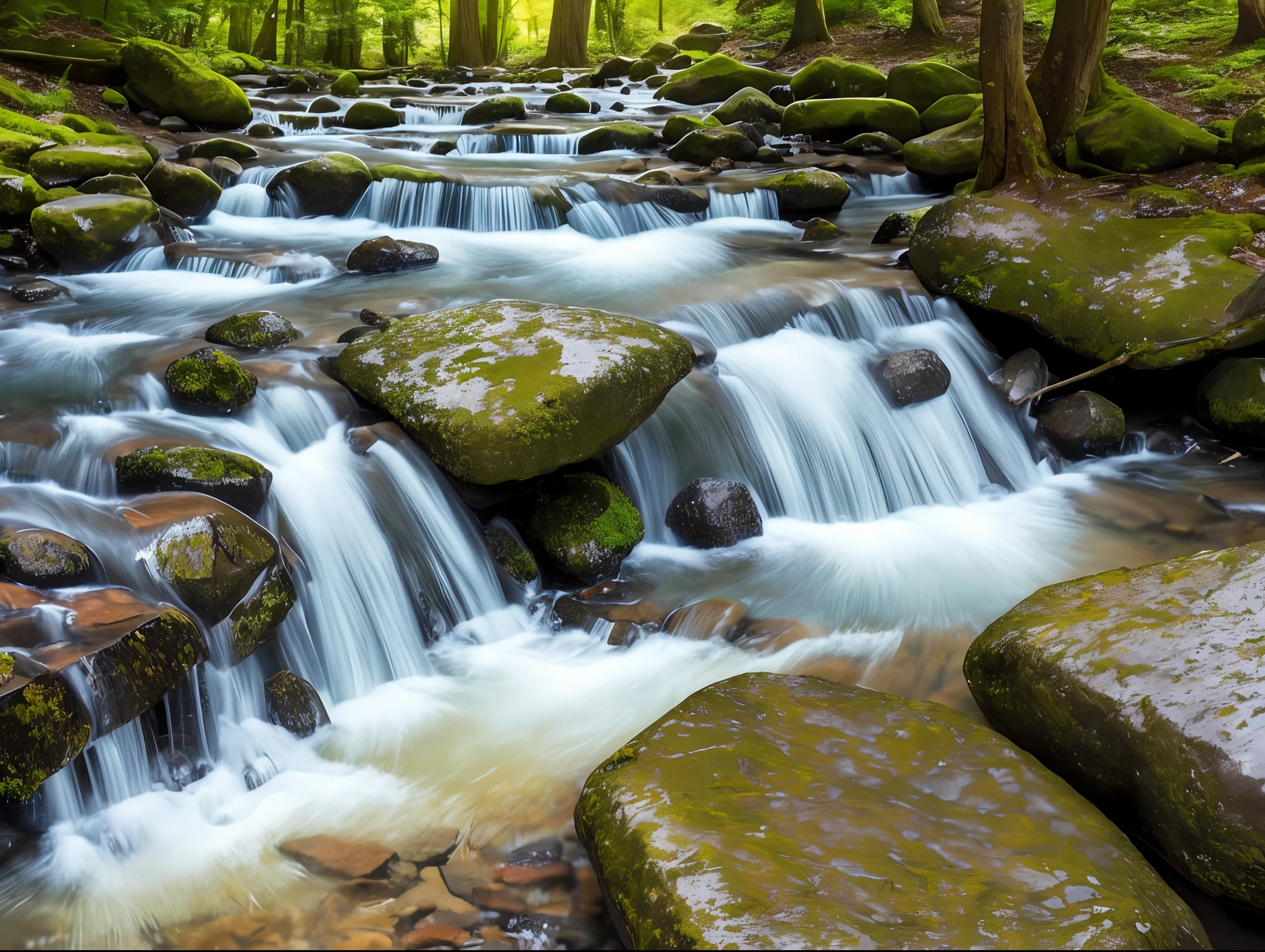 RAW photo of a landscape with river and vegetation, small details, photorealistic, ultra-realistic photo, 8k uhd, dslr, dim lighting, high quality, film grain, (masterpiece)