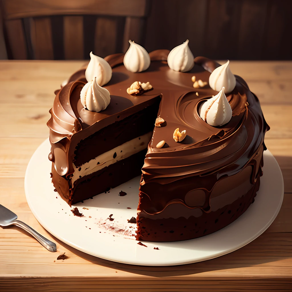Chocolate cake with nuts best quality --auto