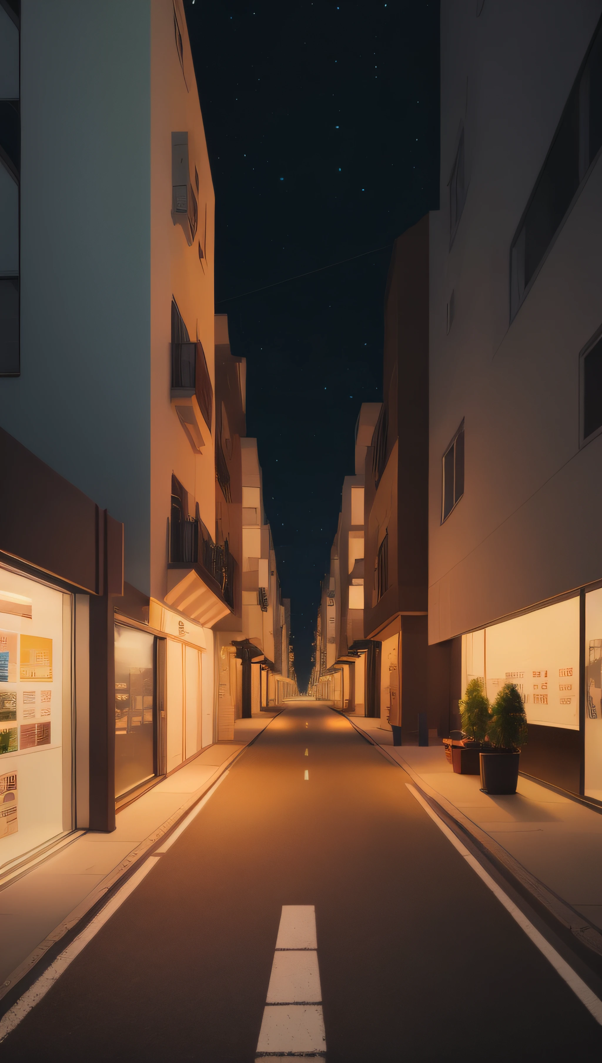 minimalist avenue night pixel