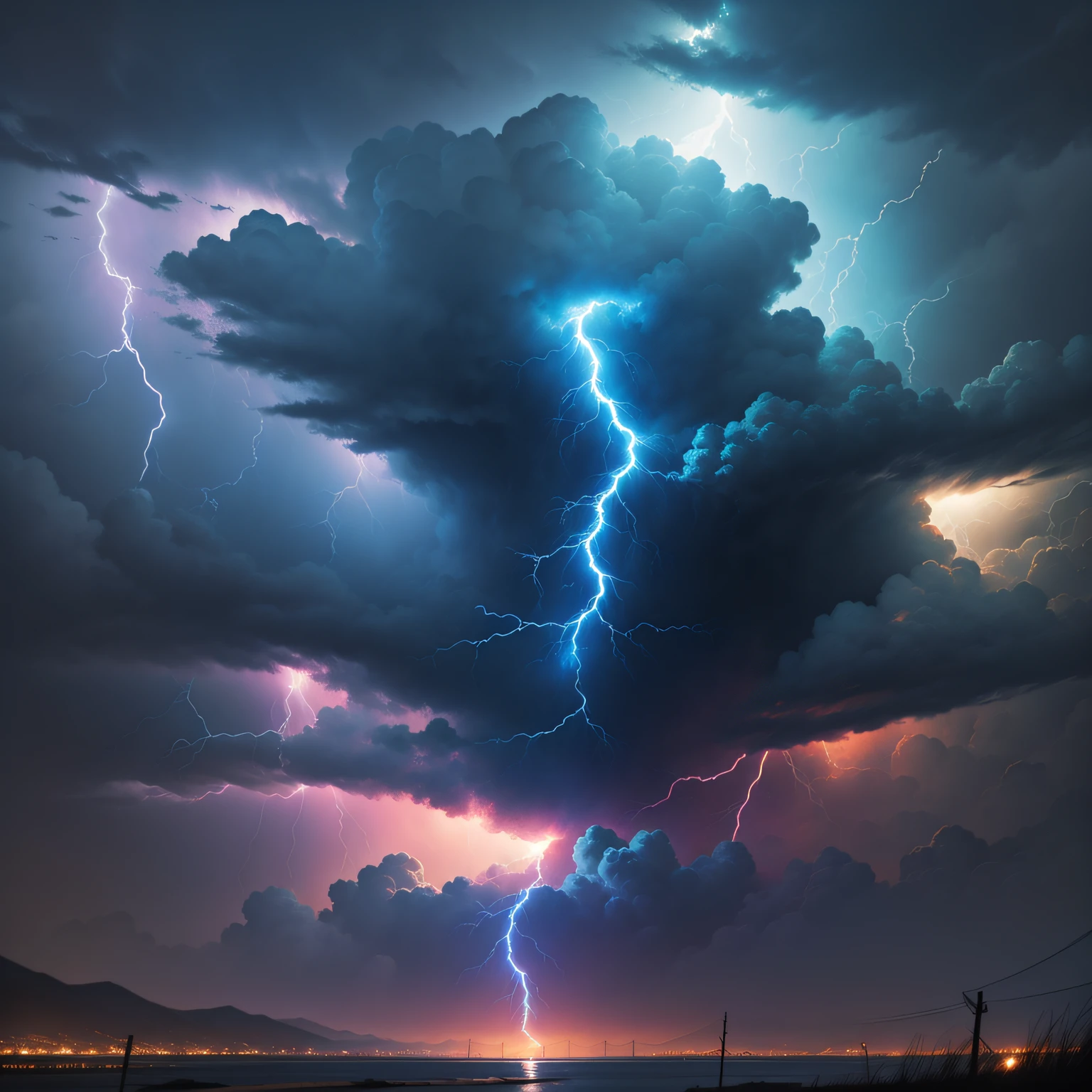 Lightning falling on Earth --auto