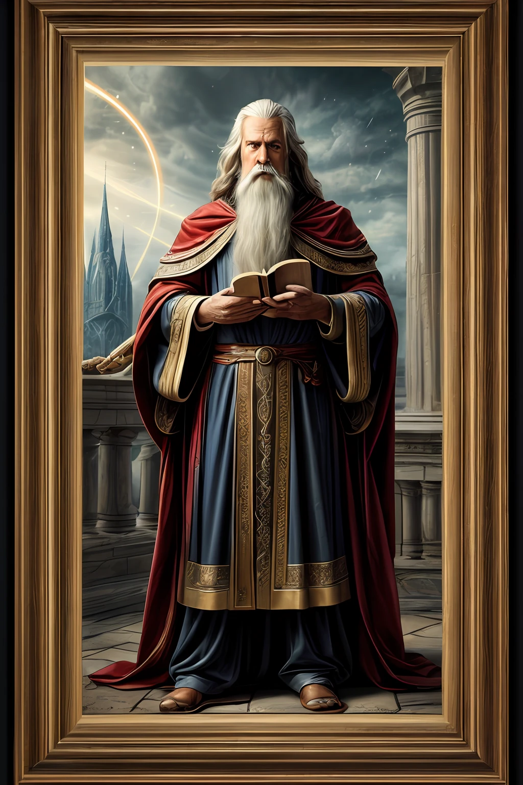 ((Best quality)), ((masterpiece)), ((realistic cartoon)), ((perfect character)):
In this stunning and highly detailed realistic cartoon, we present a mage summoning his enchantments in a mystical world. The mage stands tall, clad in intricate and detailed mage robes, complete with flowing garments and ornate patterns. His face is adorned with a long, white beard, adding to his wise and aged appearance.
With a majestic staff in hand, the mage channels the power of magic, conjuring dazzling rays and ethereal energies. The scene is set in a thematically rich environment, filled with magical artifacts, ancient tomes, and mystical symbols that enhance the ambiance. The lighting, crafted with a cinematic touch, casts a spellbinding glow, emphasizing the magical aura surrounding the mage.
Every element of this masterpiece is carefully designed to create a sense of realism and immersion. The intricacies of the mage's clothing, the mesmerizing effects of his conjurations, and the level of detail in his weathered face all contribute to a captivating visual experience. This artwork is presented in stunning UHD resolution, allowing you to appreciate every nuance and intricacy in breathtaking detail.
Eye level, scenic, masterpiece.