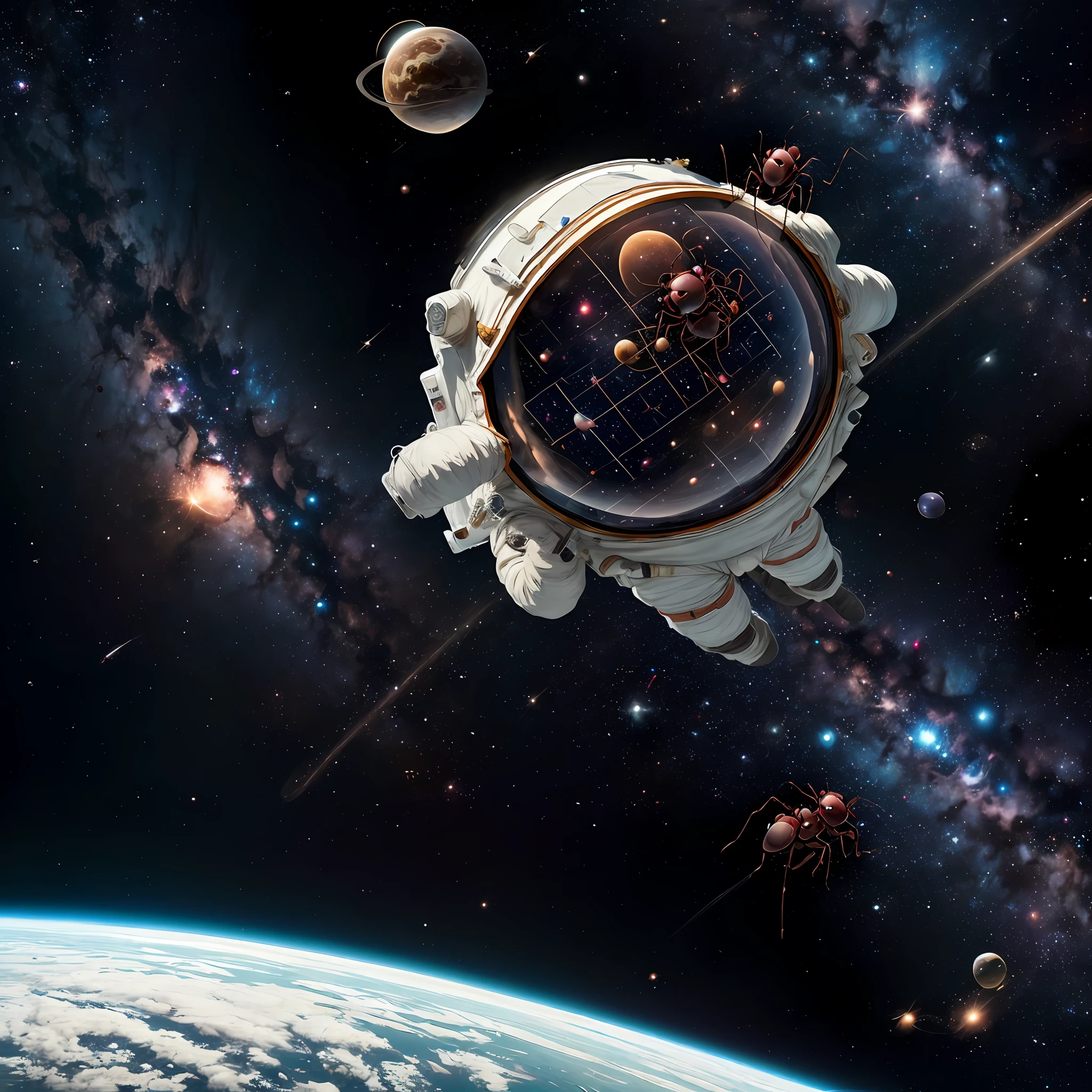 "Bold astronaut ants bravely explore outer space." --auto