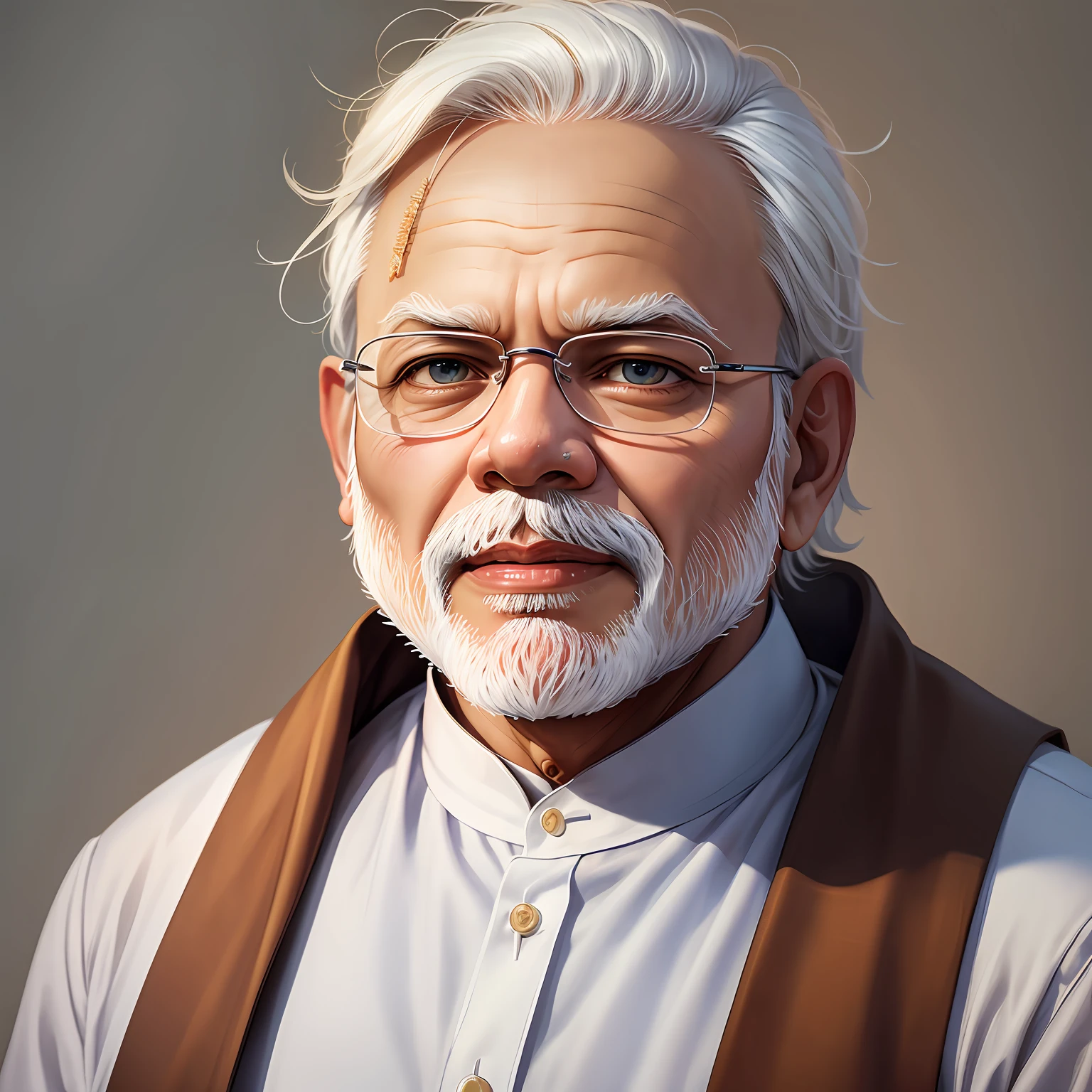 "President Modi delivering a powerful speech at the White House wearing traditional Indian attire." --auto
