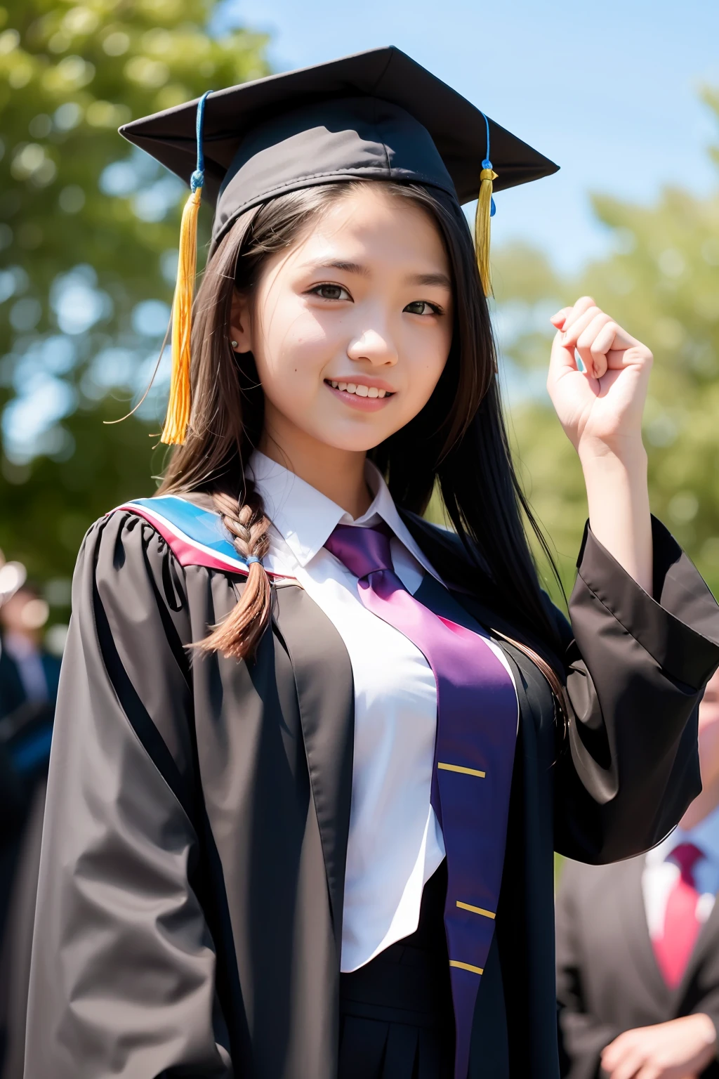 An accomplished student at graduation